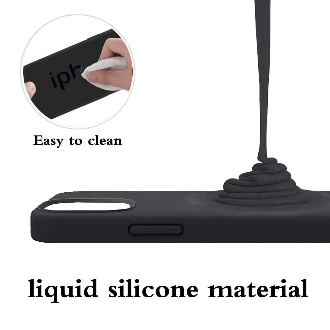 DL3 Mobilak Liquid Silicone Protective Case for Xiaomi Mi 9 Lite with Microfiber Lining and Shockproof Design - Black