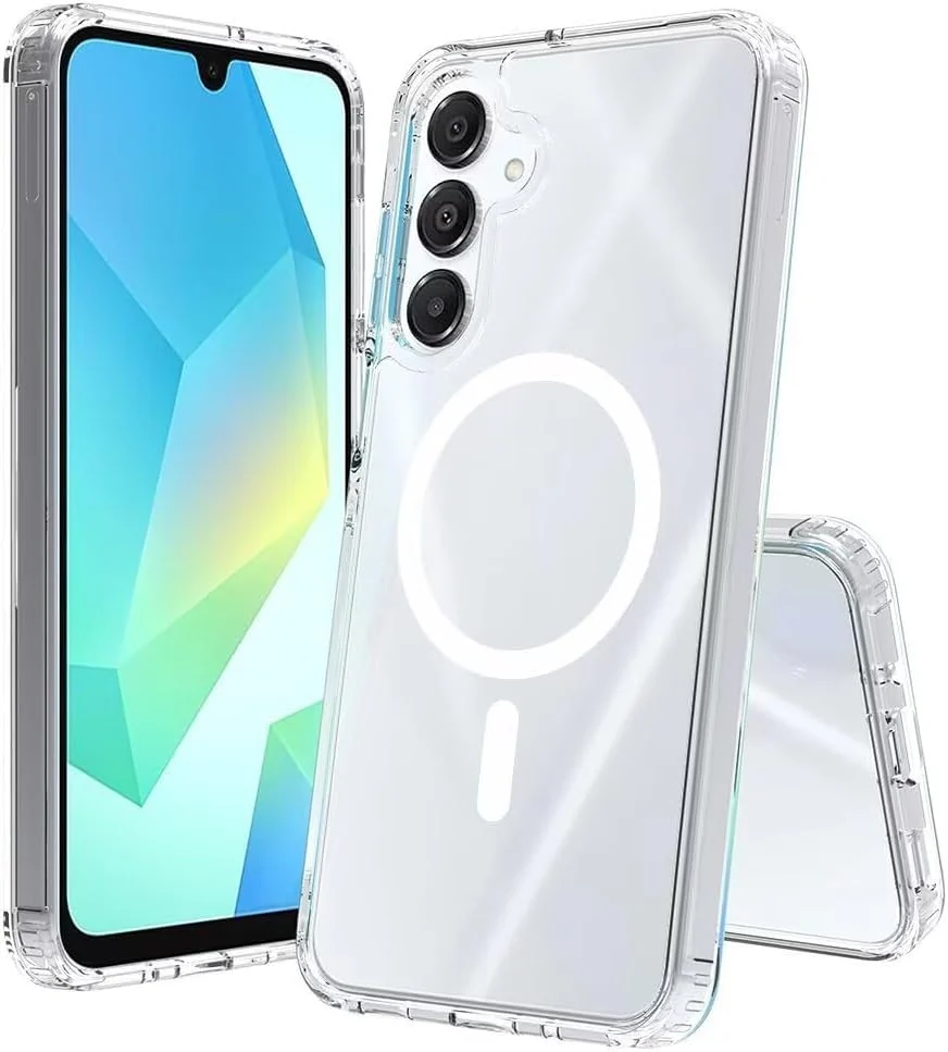 DL3 MOBILAK for Samsung Galaxy A17 5G/4G Case Clear [Compatible with MagSafe] Slim Magnetic Clear Bumper Case