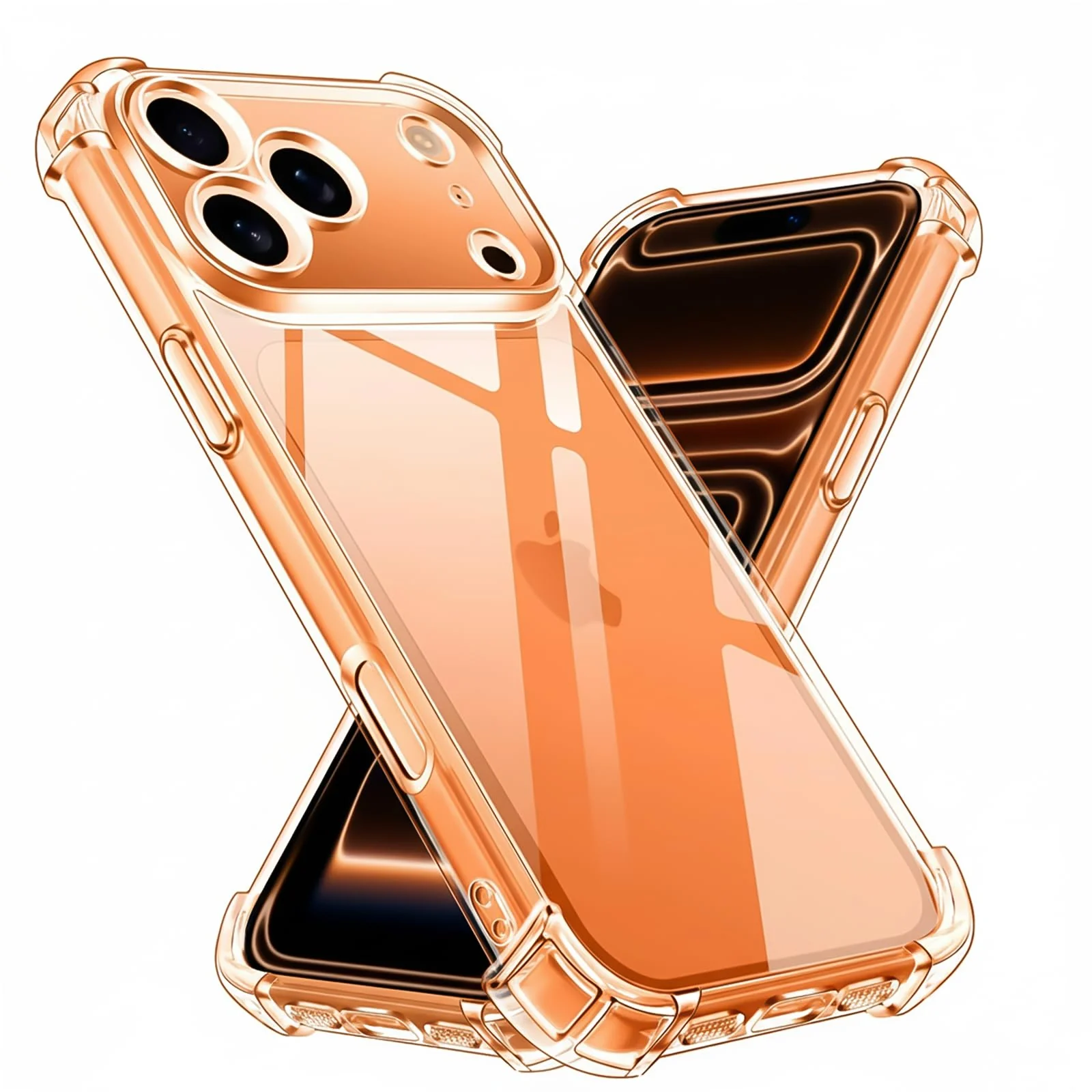 DL3 Mobilak Clear TPU Protective Case for iPhone 17 Pro with Camera Protection and Shockproof Design - Clear