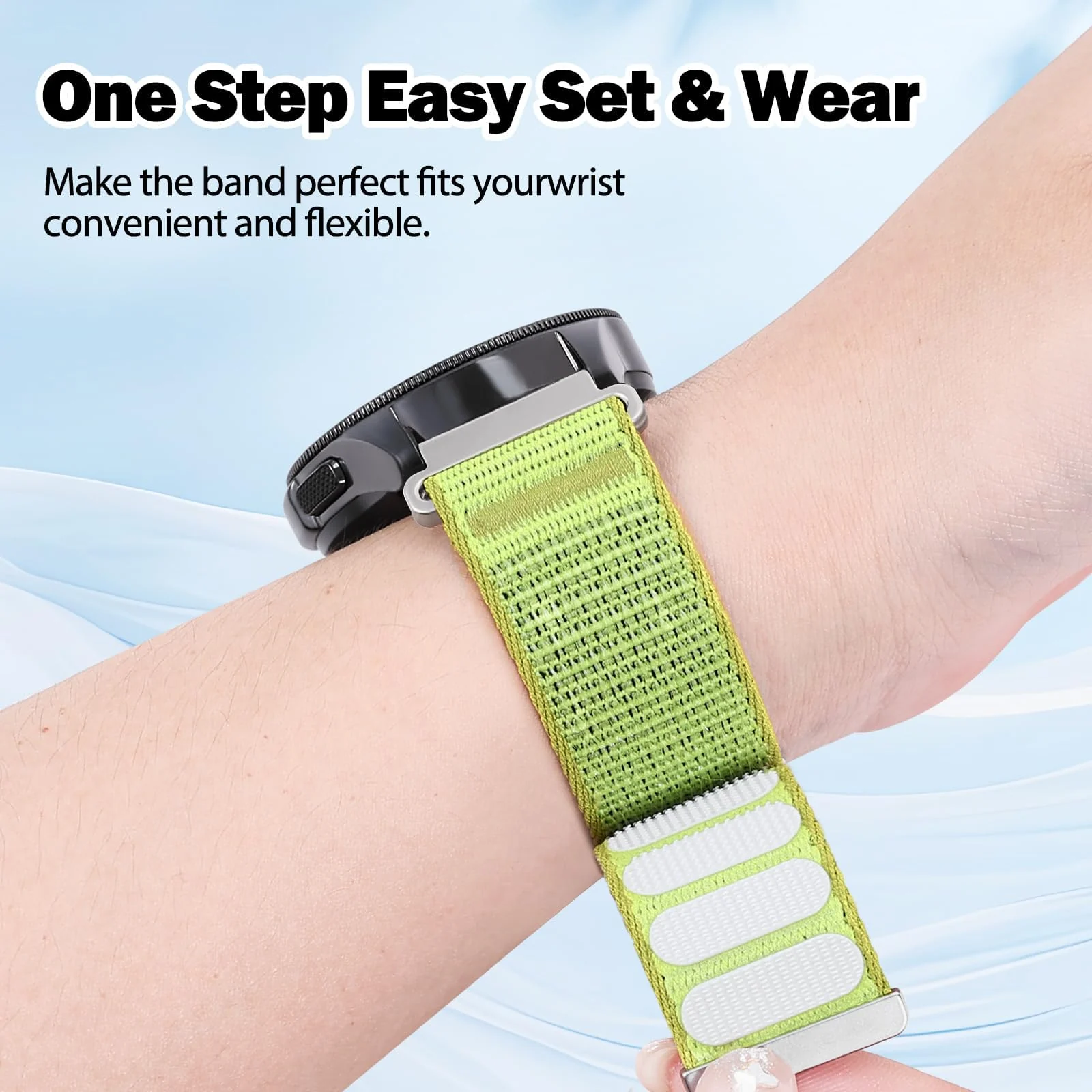 DL3 Mobilak Nylon Loop Band For 22MM Strap For Xiaomi Redmi Watch 5 Lite/5 Active/Samsung Galaxy Watch 3 45mm/Watch 46mm/Gear S3/Huawei watch GT6 GT5 GT3 GT2 (46MM) /GT2E/GT2 GT3 GT5 Pro, Stretchy Strap Elastic - Light Purple