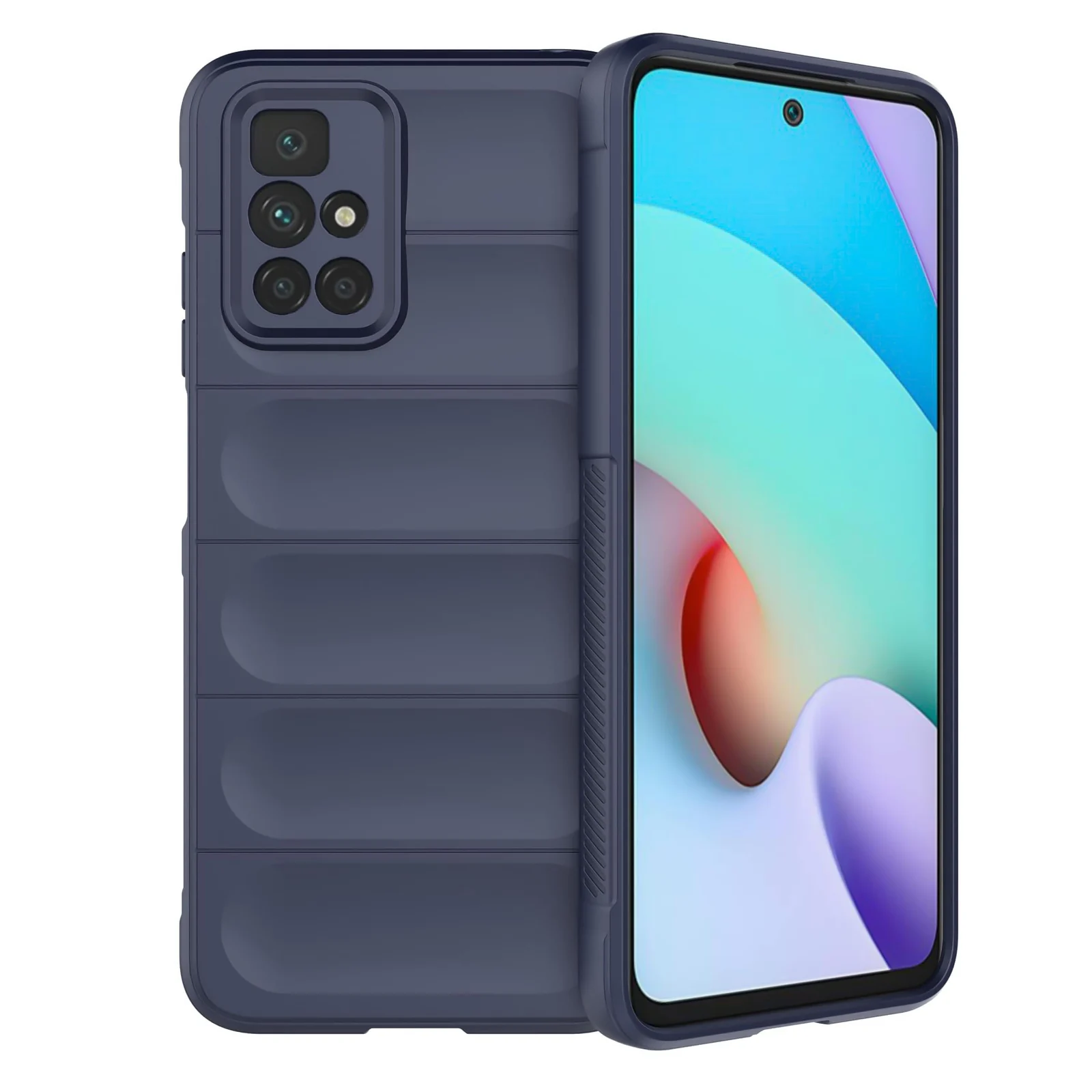 DL3 Mobilak Flexible Silicone and TPU Protective Case with Camera Protection for Xiaomi Redmi 10 4G / Redmi 10 2022 - Blue