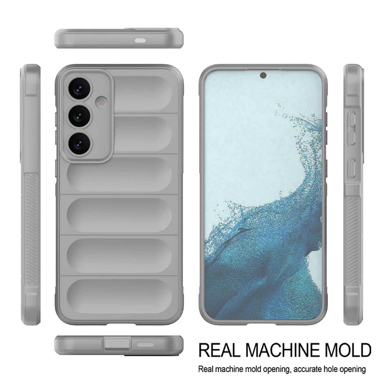 DL3 Mobilak Silicone Case for Samsung Galaxy A25 Heavy Duty Protective [Slim Fit] Shockproof Soft Flexible Protective Design Shock-Absorption TPU Cover With Camera Protection - Gray