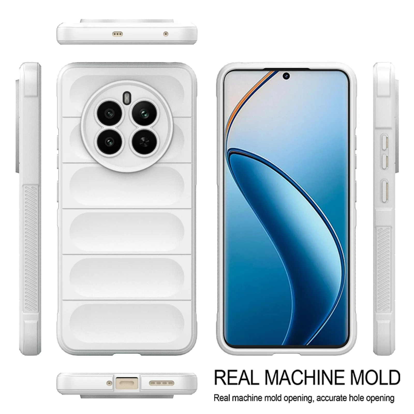 DL3 Mobilak Rugged Protective Case for realme 12 Pro / realme 12 Pro Plus, Camera protection, Shock-absorbing protection, Non-slip grip - White