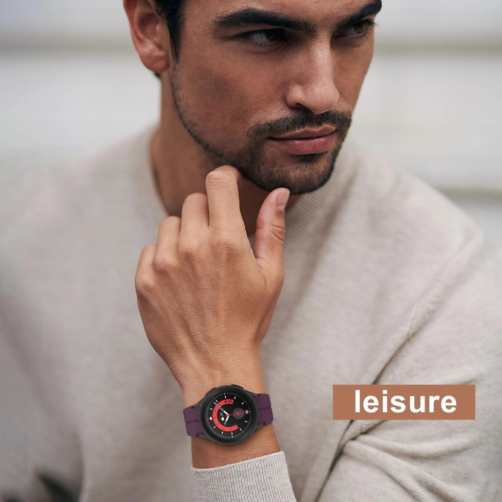 DL3 Mobilak 22MM Silicone Band Magnetic Clasp Strap For Xiaomi Redmi Watch 5 Active/5 Lite/Compatible with Samsung Galaxy Watch 46mm/Watch 3 45mm/Gear S3/Huawei watch (GT6 GT5 GT4 GT3 GT2 - Wine Red
