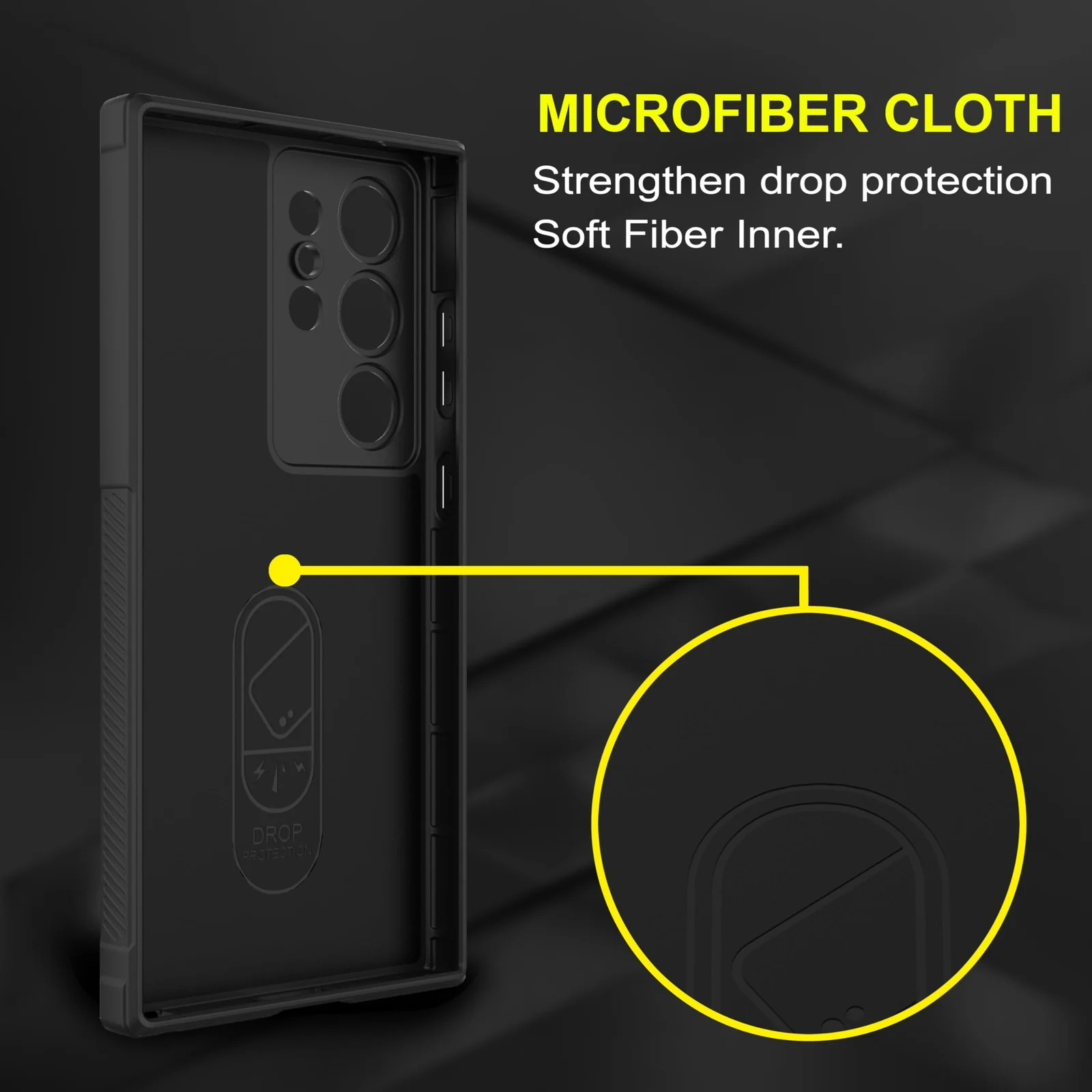 DL3 Mobilak Rugged Protective Case for Samsung Galaxy S24 Ultra, Camera protection, Shock-absorbing protection, Non-slip grip - Black