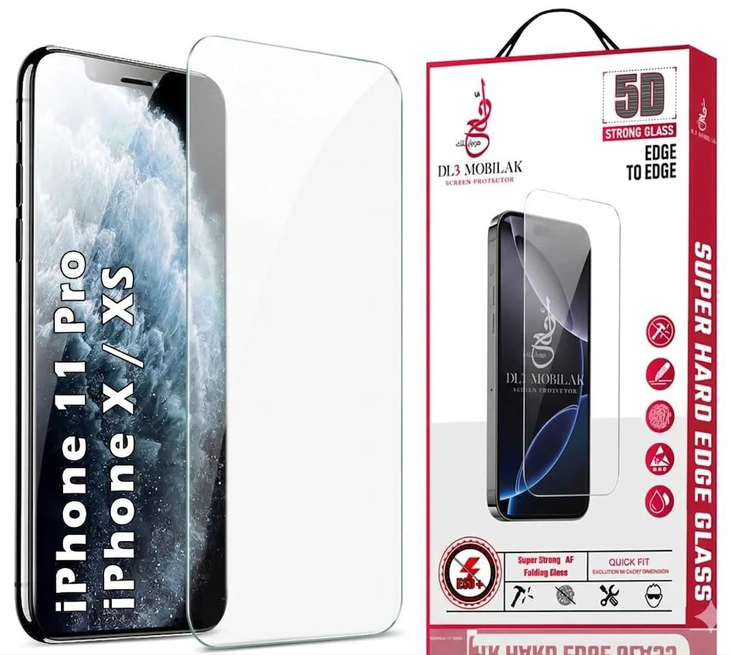 DL3 Mobilak for iPhone 11 Pro/iPhone X/iPhone XS 5.8 Tempered Glass Screen Protector, 9H Hardness Anti-Scratch Tempered Glass flim, Case Friendly, Anti-Scratch