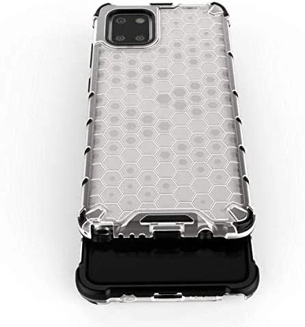 DL3 Mobilak Honeycomb Protective Case for Samsung Galaxy Note 10 Lite / A81, Shock-absorbing protection, Transparent design, Slim, lightweight profile - Black