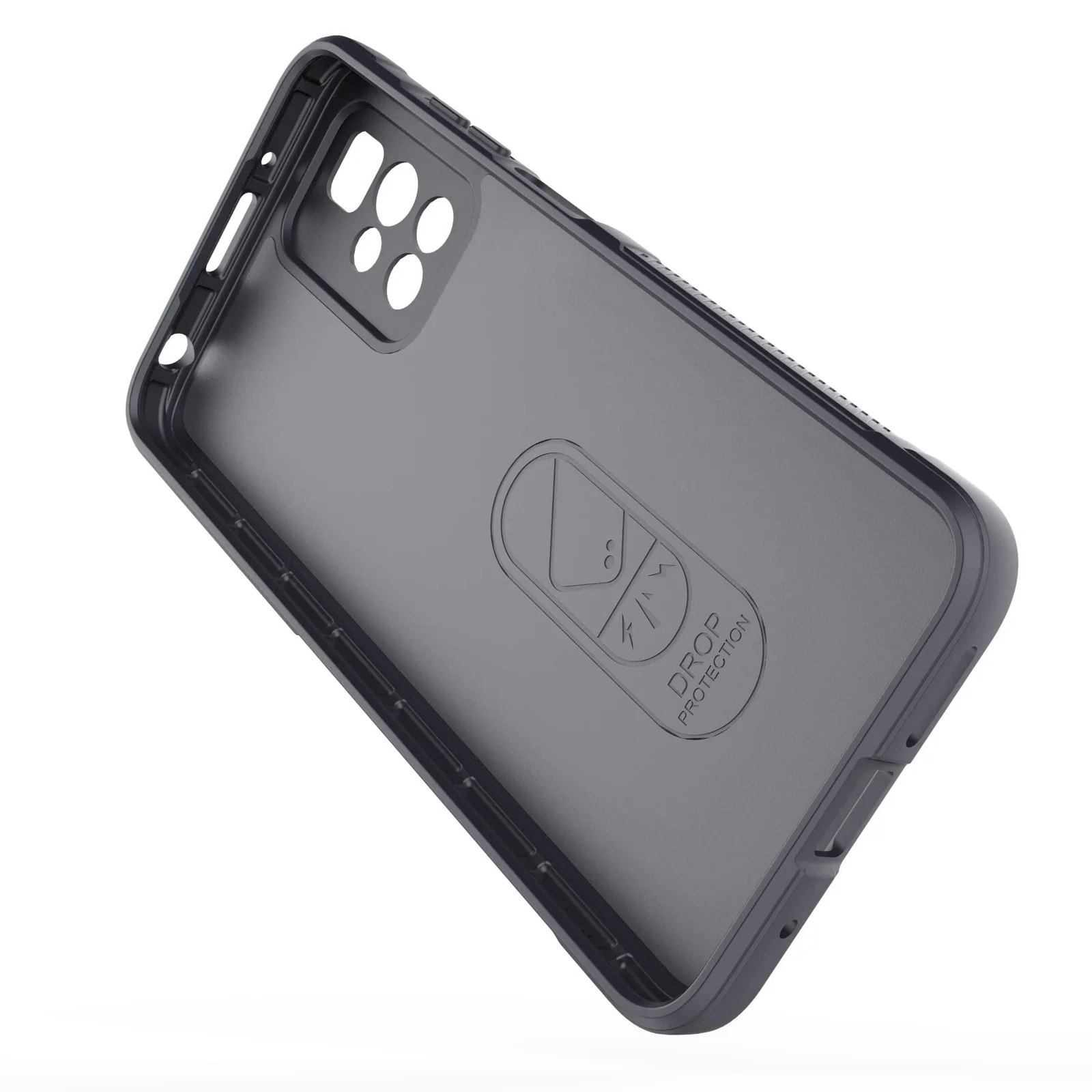 DL3 Mobilak Flexible Silicone and TPU Protective Case with Camera Protection for Xiaomi Redmi 10 4G / Redmi 10 2022 - Dark Gray
