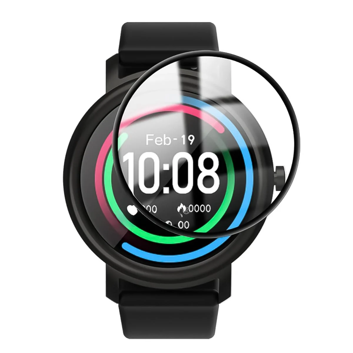 DL3 Mobilak Screen Protector For Xiaomi Watch Mibro Air, 3D Curved Soft Edge Protective Film [Anti-Scratch] [Bubble Free] [Ultra Shatterproof] [High Sensitive] (Not Glass) - Black