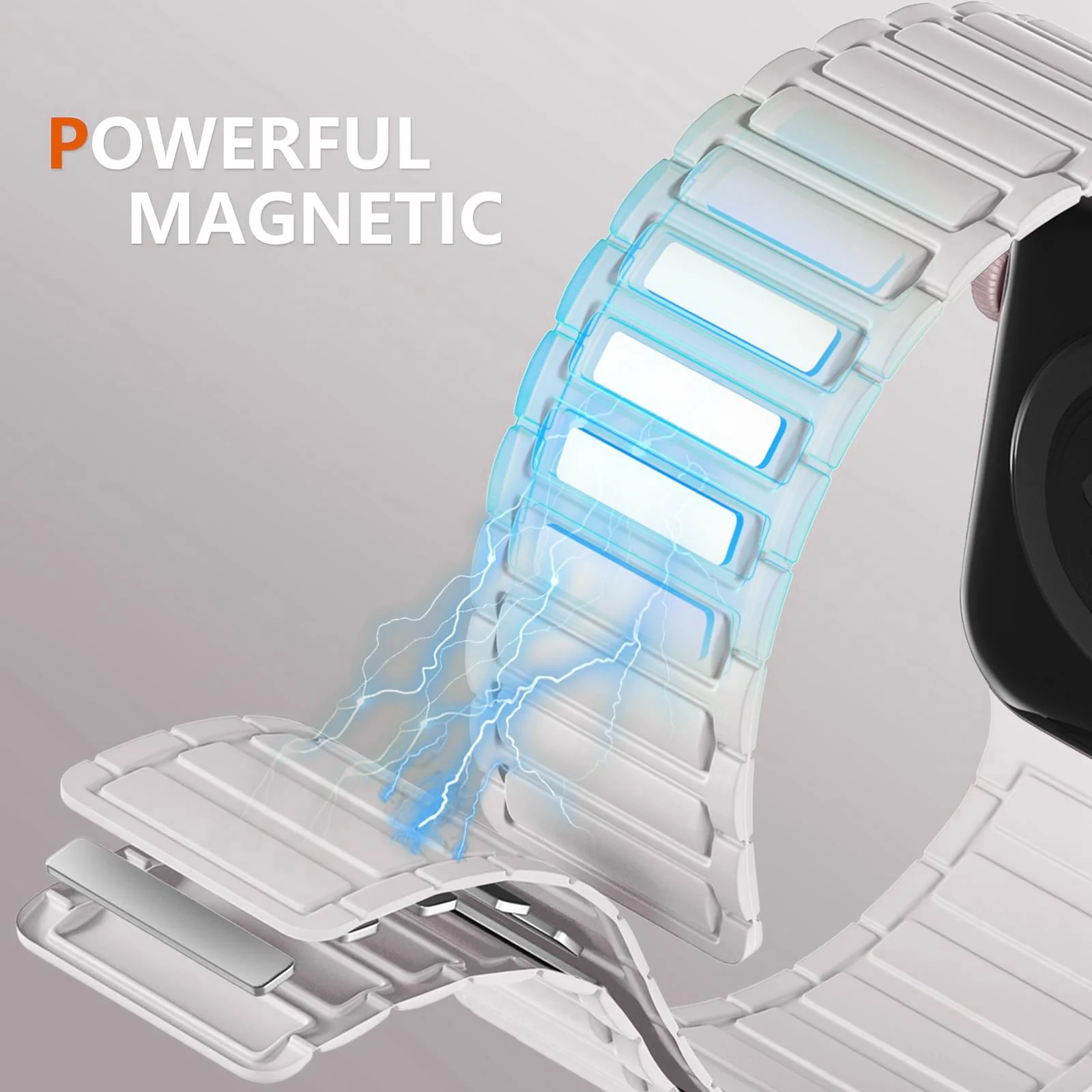 DL3 Mobilak Silicone Straps Compatible with Apple Watch Ultra Strap 49mm 46mm 45mm 44mm 42mm, Loop Band with Strong Magnetic Closure Designed for iWatch Ultra Ultra 2 Series 11 10 9 8 7 6 5 4 3 2 1 SE - A-Off-White