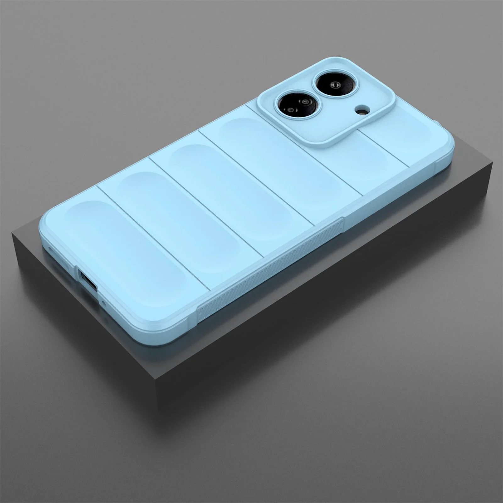 DL3 Mobilak Silicone Case for Xiaomi Redmi 13C 4G Heavy Duty Protective [Slim Fit] Shockproof Soft Flexible Protective Design Shock-Absorption TPU Cover With Camera Protection - Baby Blue