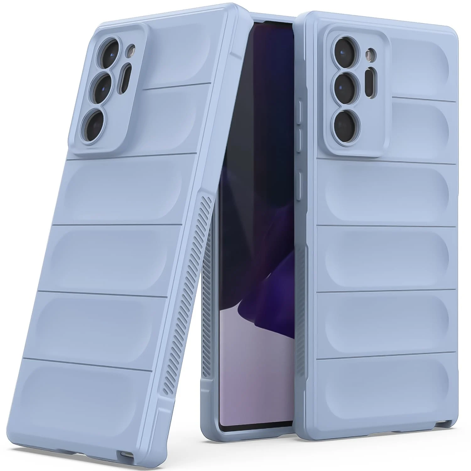 DL3 Mobilak Flexible Silicone and TPU Protective Case with Camera Protection for Samsung Galaxy Note 20 Ultra - Baby Blue