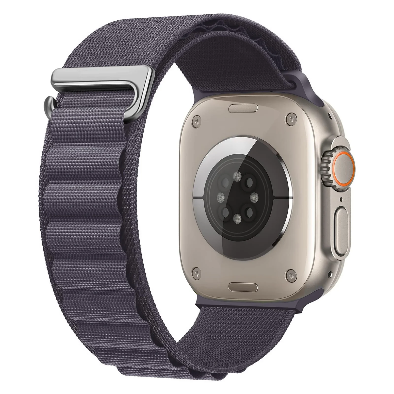DL3 Mobilak Alpine Loop Nylon Strap Compatible with Apple Watch Band 38mm 40mm 41mm Men Women, Rugged Alpine Loop Nylon Sport Bands with Titanium C-Hook Stap for iWatch Series SE2 SE 9 8 7 6 5 4 3 2 1 - Dark Purple