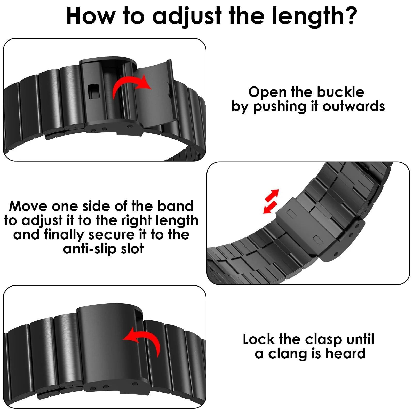 DL3 Mobilak Case with Strap For Apple Watch Ultra 2 49mm Stainless Steel Metal Straps, Hard PC Case With Glass Screen Protector Cover with Strap Bands for Apple Watch Ultra 49mm - Black