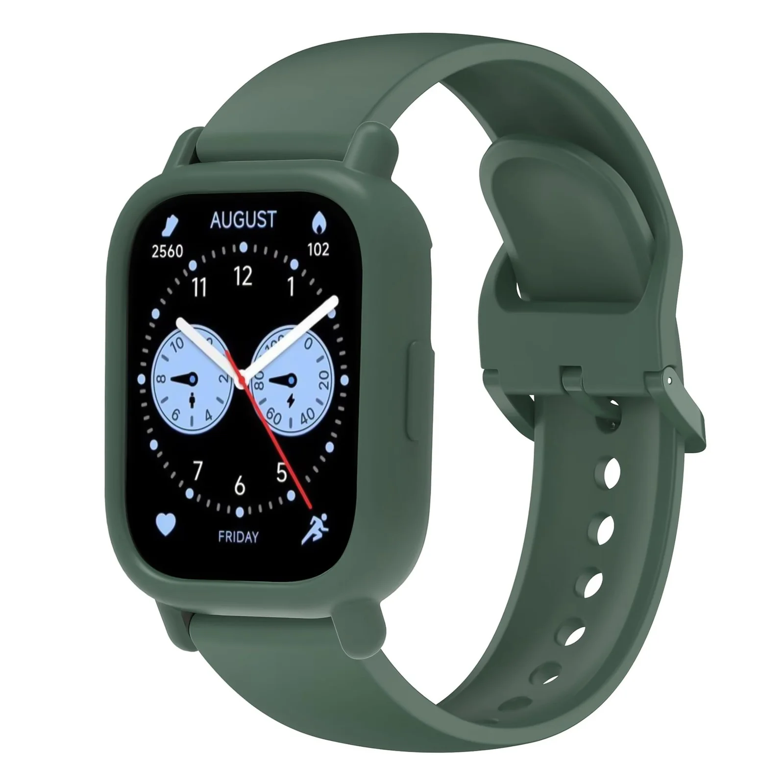DL3 MOBILAK Soft TPU Watch Bumper Case for Xiaomi Redmi Watch 5 Lite, Green
