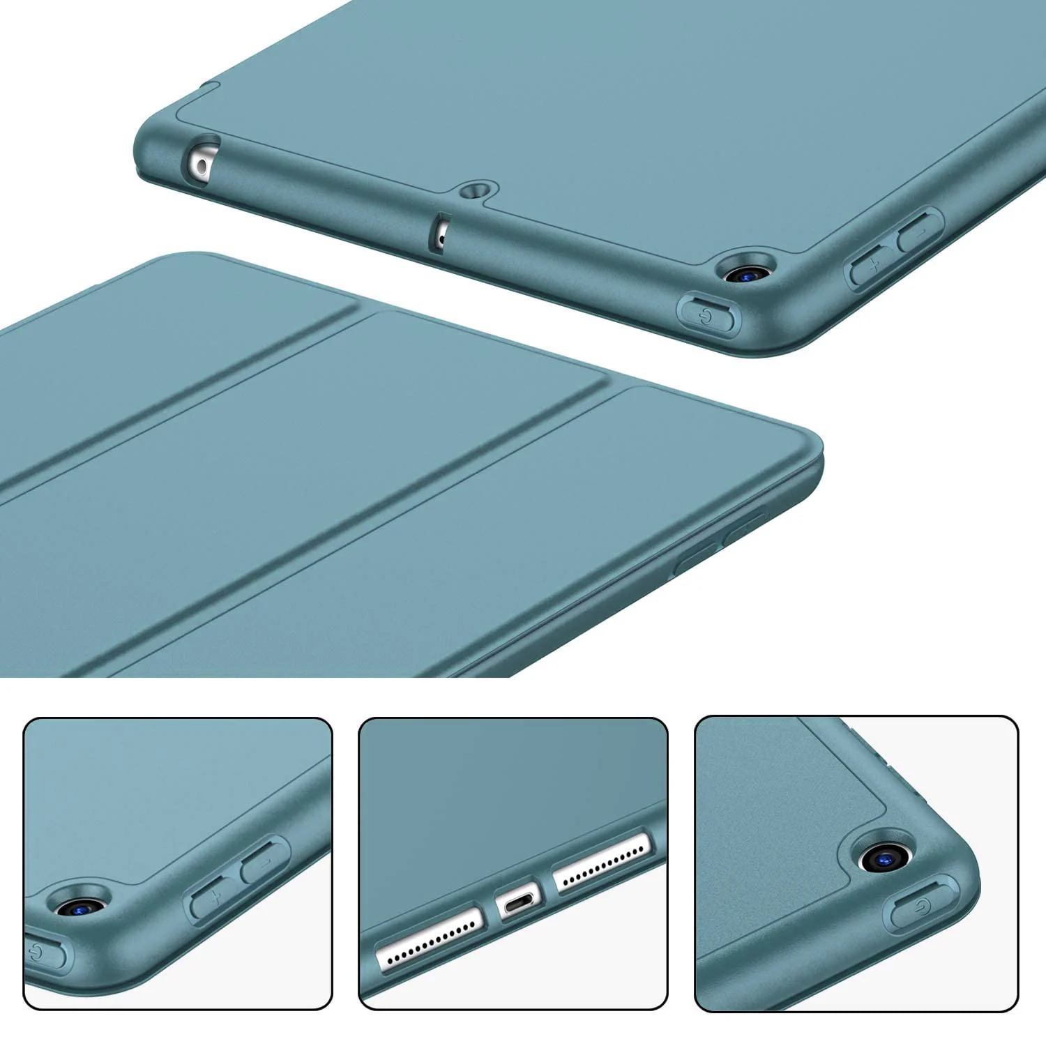 DL3 Mobilak Smart Case for Samsung Galaxy Tab S8 Plus 2022/S7 FE/S7 Plus 12.4 with Pencil Holder, Soft TPU Smart Stand Back Cover Auto Wake/Sleep Feature - Green