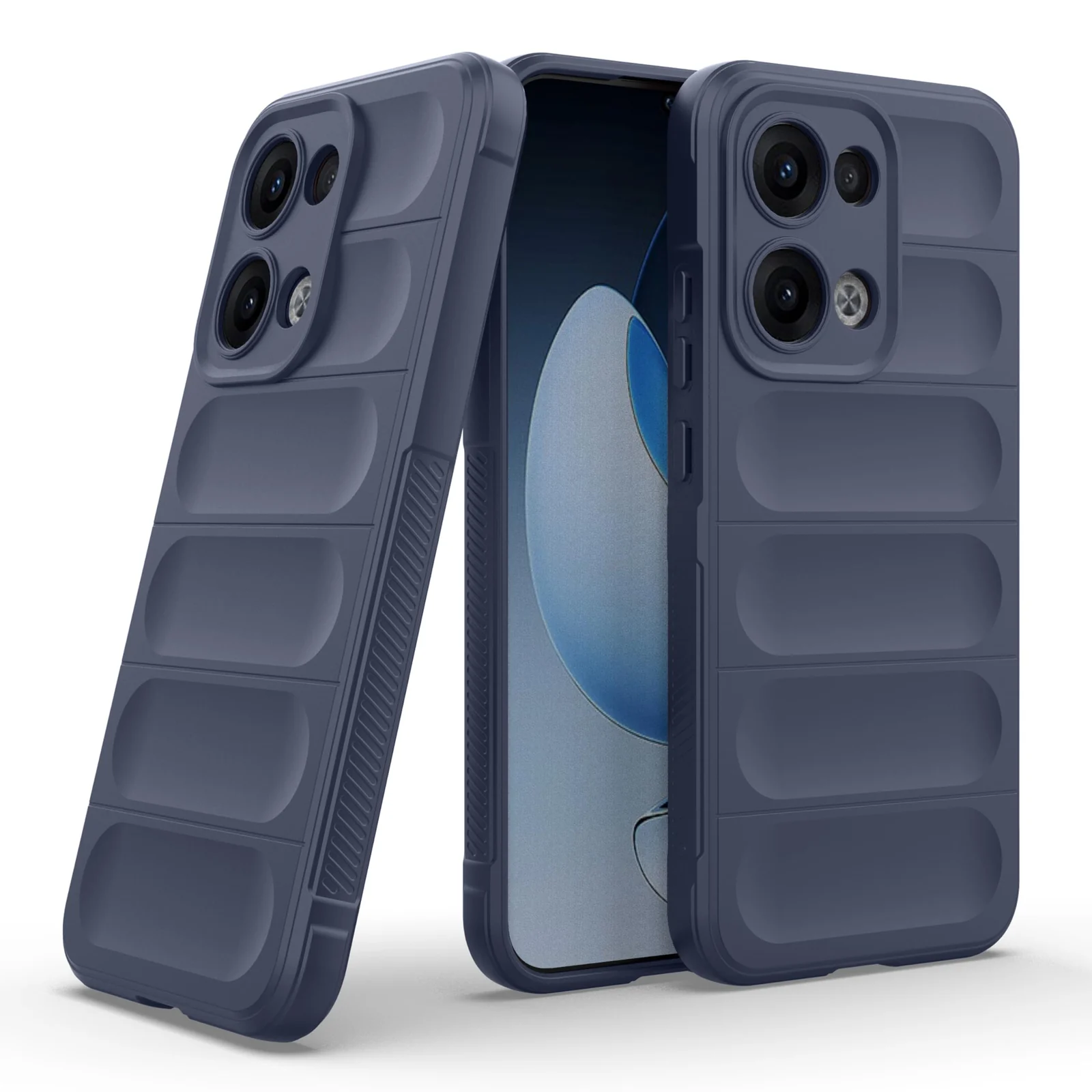 DL3 Mobilak Flexible Silicone and TPU Protective Case with Camera Protection for OPPO Reno 13 5G - Blue
