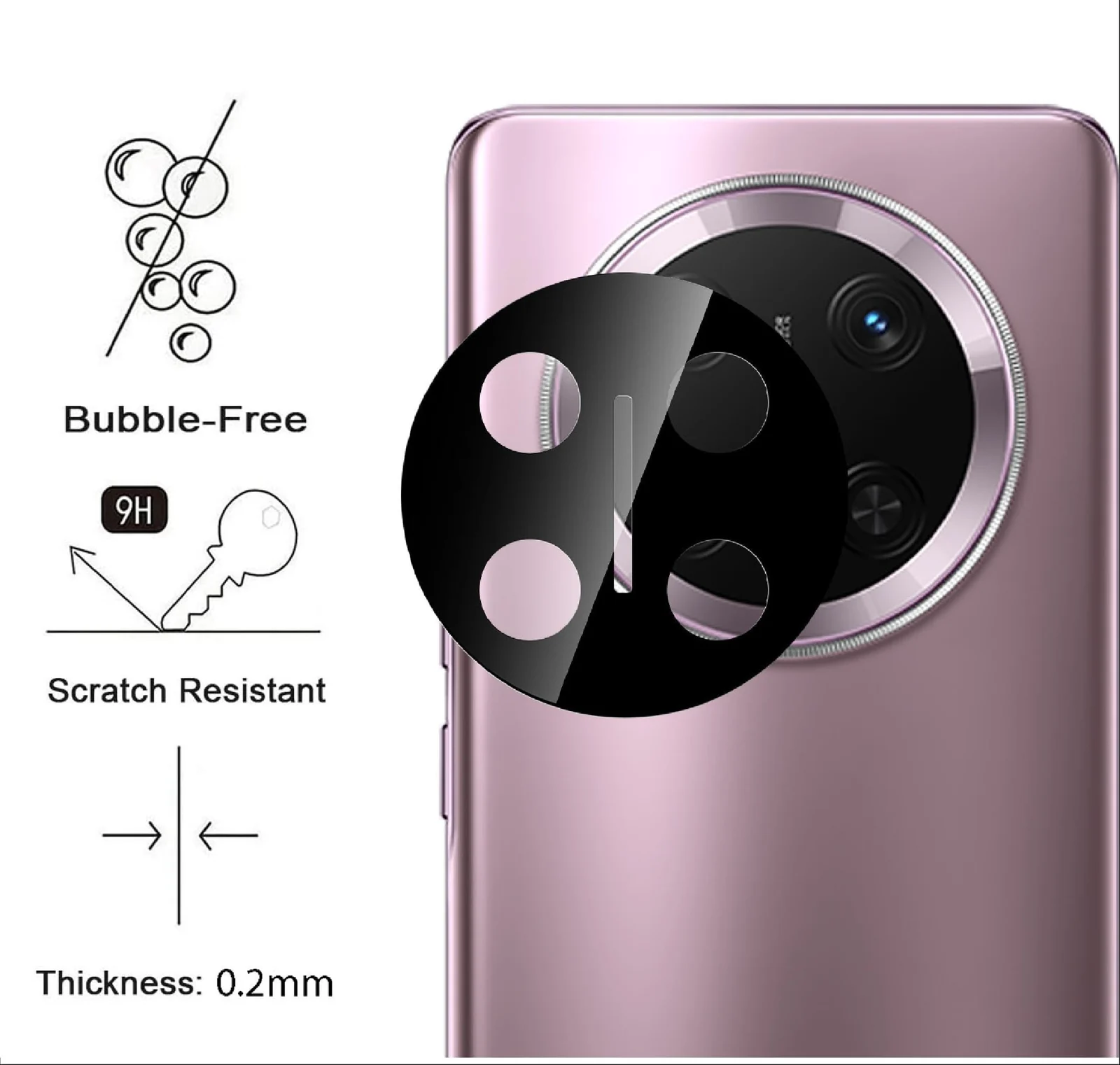 DL3 Mobilak Honor X9C Camera Lens Protector Tempered Glass Screen Protector HD [Full Coverage][Anti-Scratch] Drop Protection Ultra Clear/Thin Lens Protector Case - Black