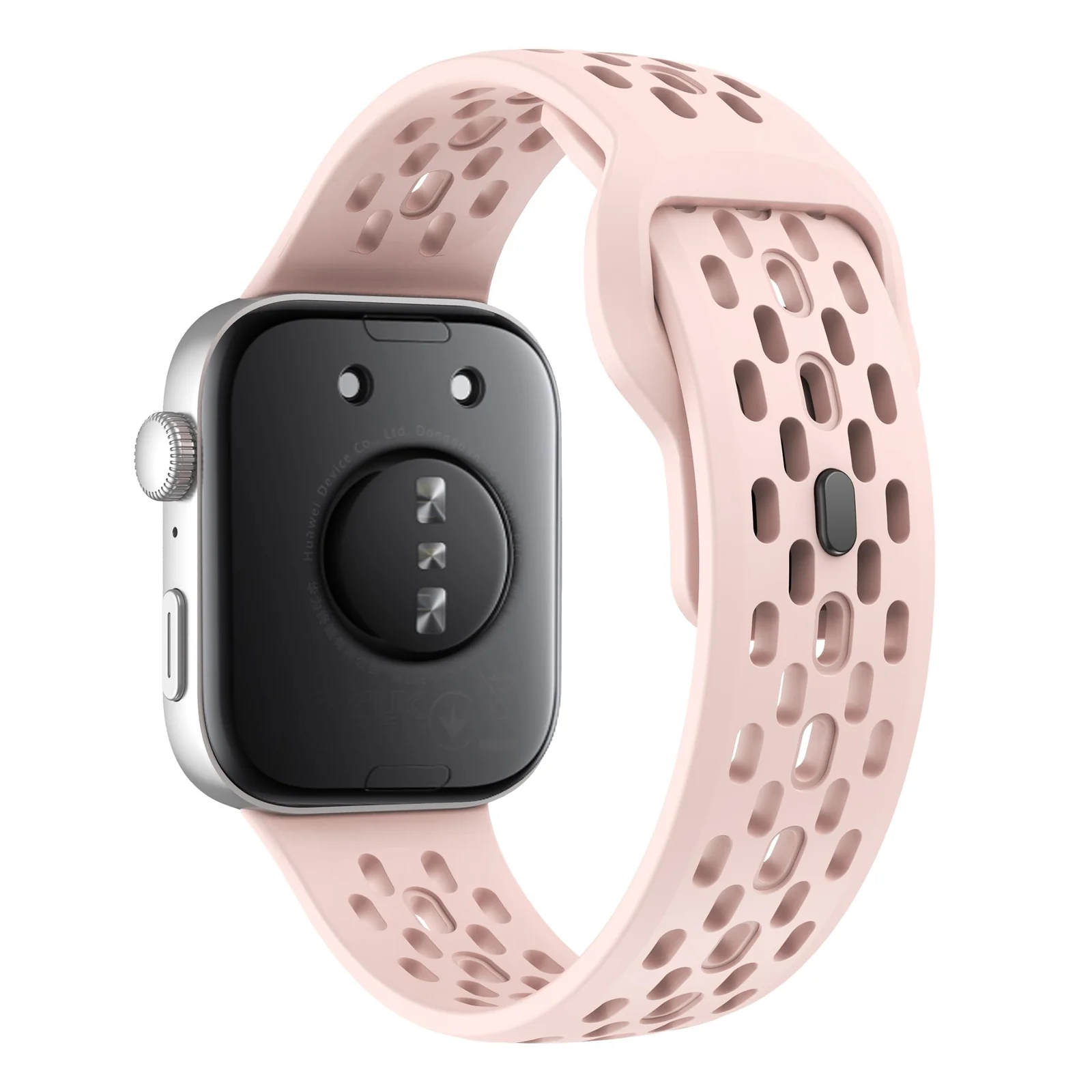 DL3 Mobilak Silicone Mesh Breathable Straps for Huawei Watch Fit 4 Pro Strap. Wristband Bands Bracelet Sports Bracelet Quick Release Adjustable Armband for Huawei Watch Fit 4/Fit 3 - Pink