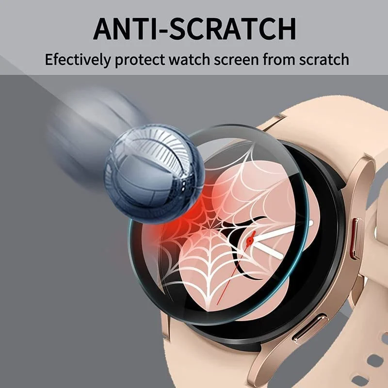 DL3 Mobilak Screen Protector For Samsung Galaxy Watch 5 44mm / Watch 4 44mm, 3D Curved Soft Edge Protective Film [Anti-Scratch] [Bubble Free] [Ultra Shatterproof] [High Sensitive] (Not Glass) - Black