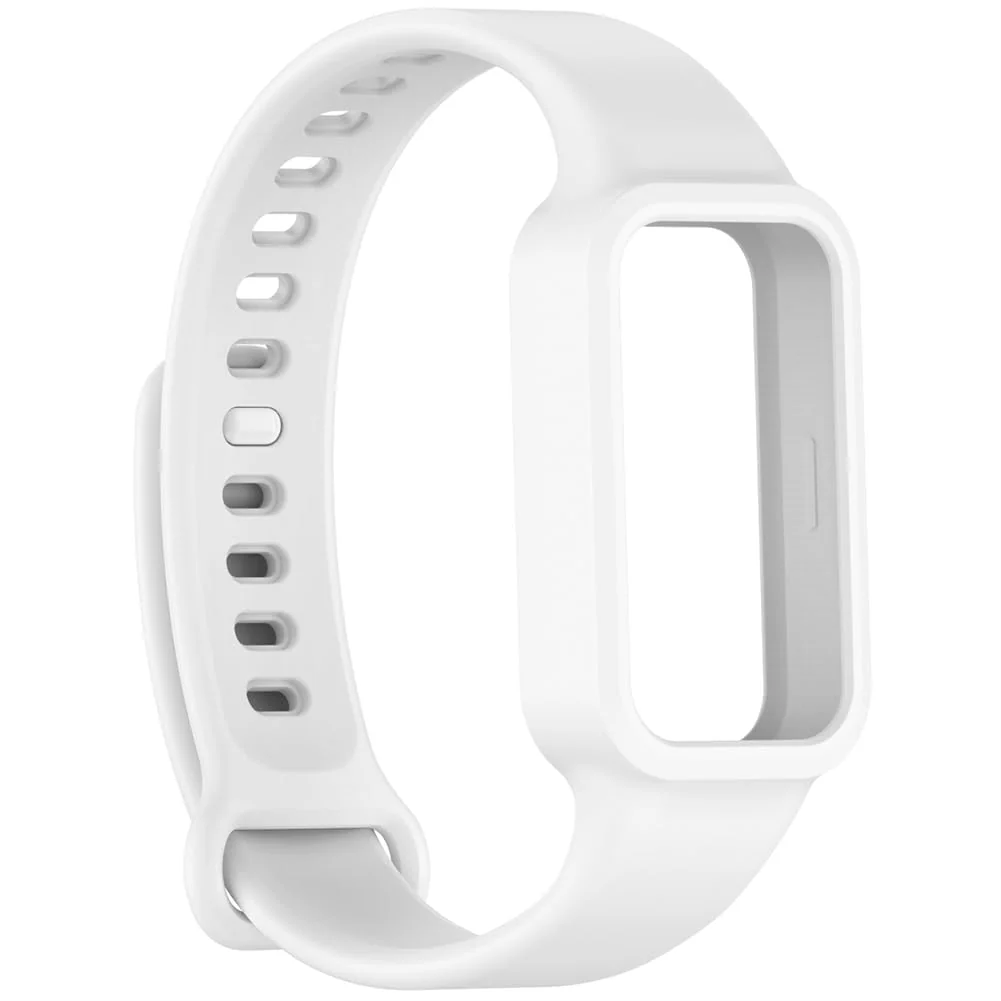 DL3 Mobilak Compatible with Xiaomi Smart Band 9 Active/Xiaomi Redmi Smart Band 3 Replacement Silicone Wrist Strap Bracelet Band Soft And Durable Watch Accessories - White