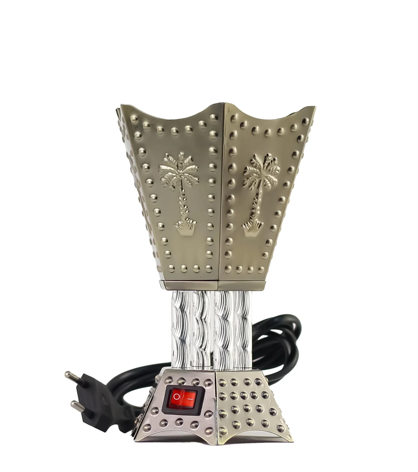 Mobigon Arabian Electric Incense Burners metal Vintage Arabic Burner, Middle Eastern Incense Holder- Electric Incense Burner Bakhoor Suitable For Arabian Oud, Home, Hotel Decor - Style z