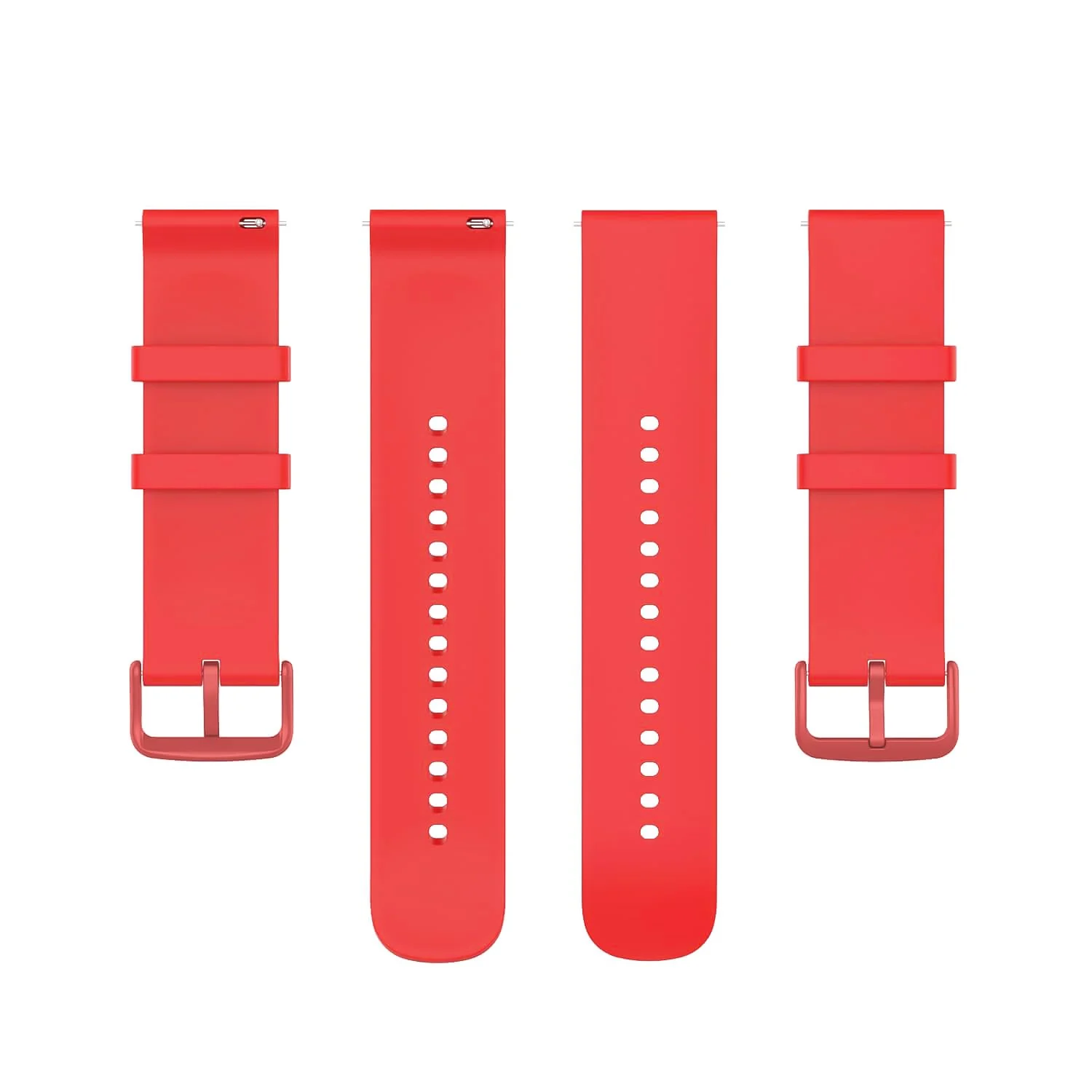 DL3 Mobilak Silicone Buckle Band 22MM Strap For Xiaomi Redmi Watch 5 Active/5 Lite/Samsung Galaxy Watch 3 45mm/Watch 46mm/Gear S3/Huawei watch GT5 GT4 GT3 GT2 GT 46MM/GT2E/GT3 Pro GT 5 Pro - Red