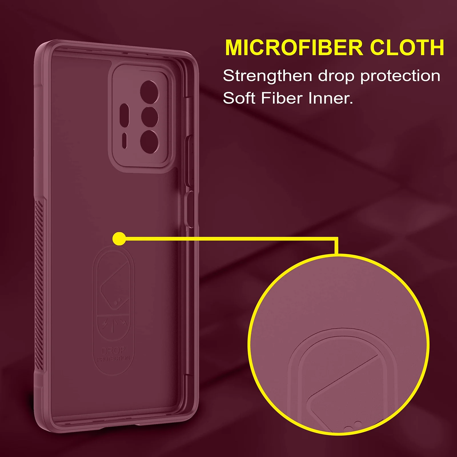 DL3 Mobilak Rugged Protective Case for Xiaomi 11T 5G / Xiaomi 11T Pro 5G, Camera protection, Shock-absorbing protection, Non-slip grip - Wine Red