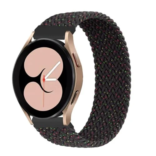 Medium — DL3 Mobilak Band 22MM Nylon Braided Solo Loop Strap Compatible with Samsung galaxy watch3 45mm/galaxy 46mm/Gear S3/Huawei watch GT3 46MM/GT2E/GT2 Pro/GT GT2 46MM/Compatible ( Unity, Medium) - Black Unity