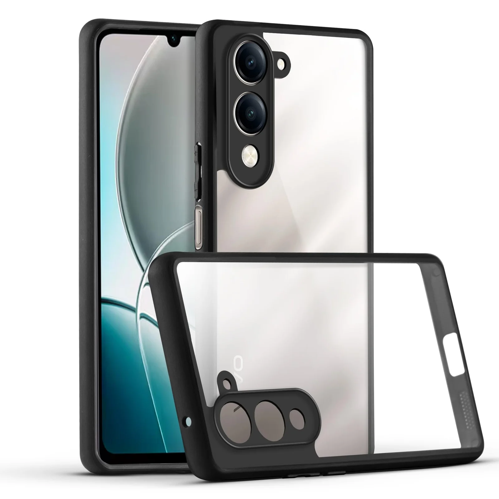 DL3 Mobilak Clear PC and TPU Protective Case for vivo Y04, vivo Y29s 5G with Camera Protection and Military-Grade Protection