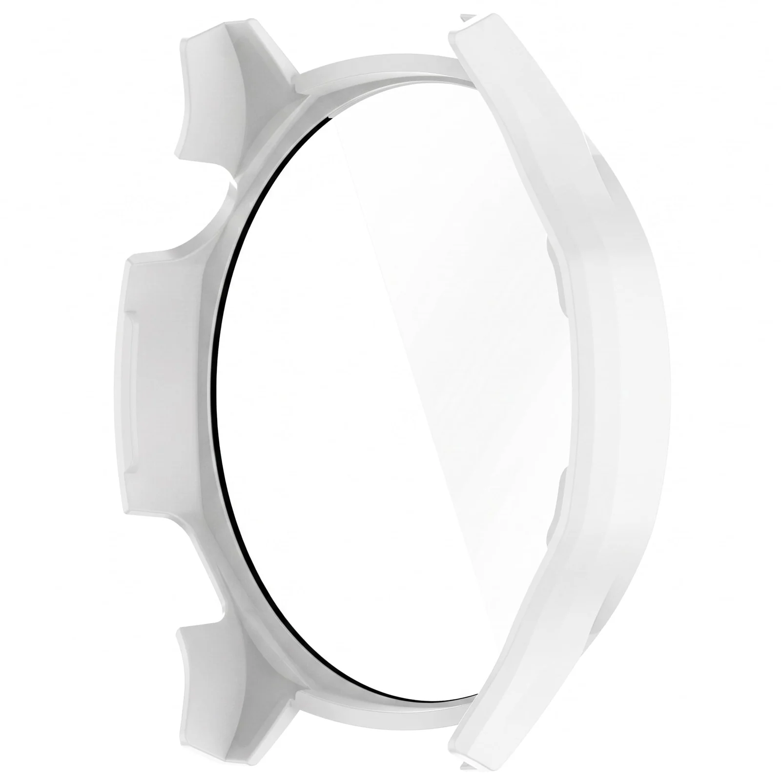 DL3 MOBILAK Full-Coverage Watch Case with Tempered Glass for Huawei Watch GT 5 46 mm, White