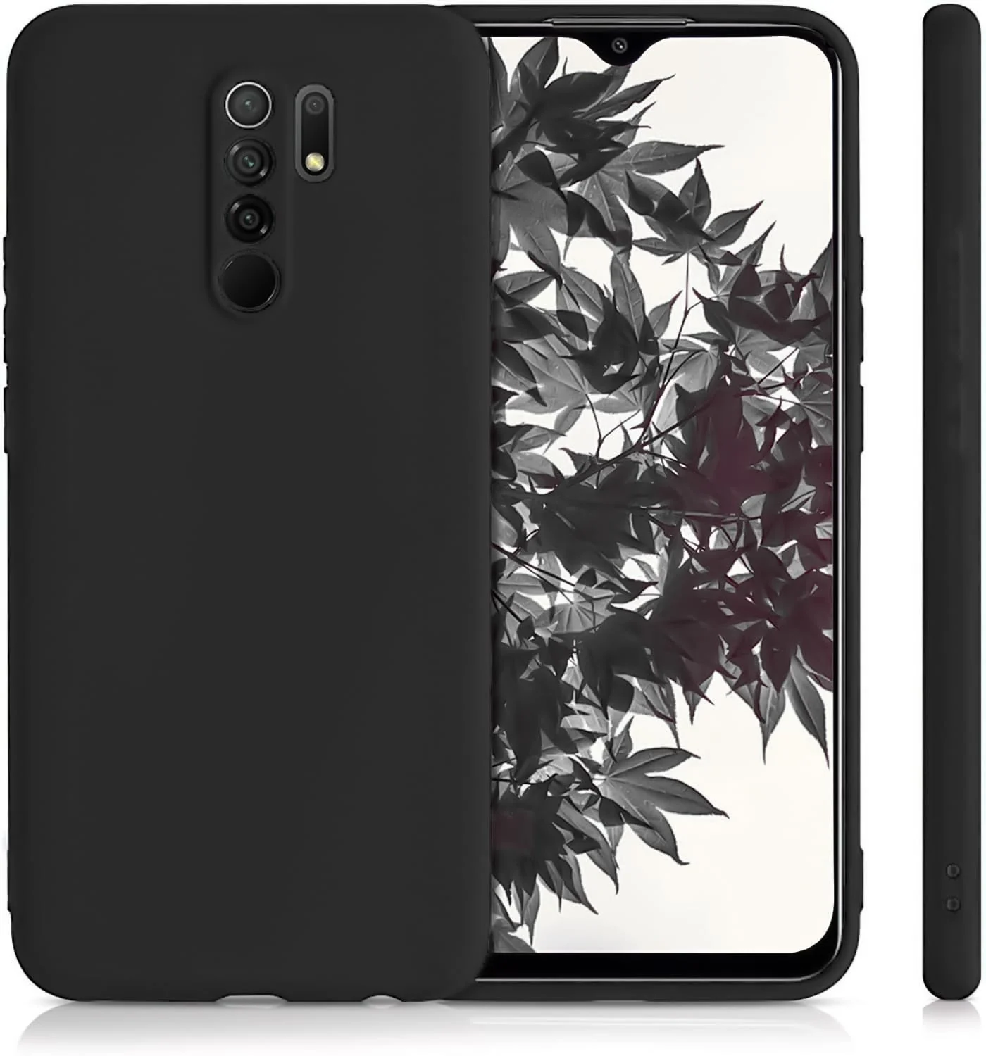 DL3 Mobilak Compatible with Xiaomi Redmi Note 8 Pro Case, Liquid Silicone Case, Full Body Camera Protective Cover, Shockproof, Slim Phone Case, Soft Microfiber Lining - Black