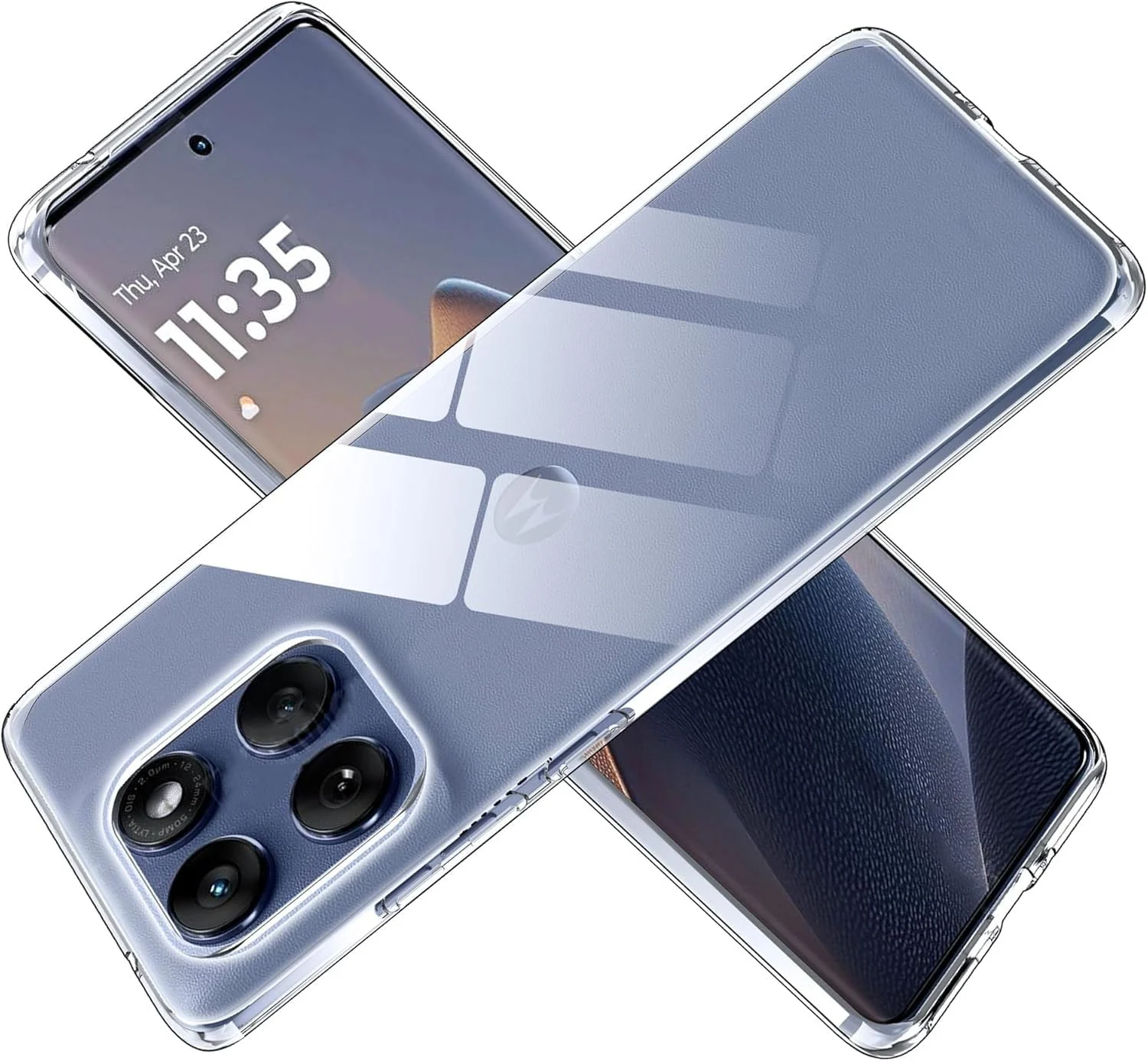 DL3 Mobilak Case Compatible with Moto Edge 60 Fusion/Edge 60 Case Crystal Soft TPU Gel Case Flexible Silicone Anti-Scratch TPU Cover - Clear