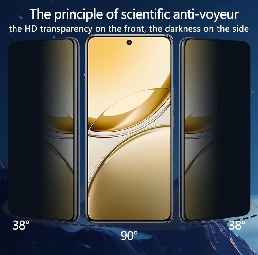 MOBIGON 3D Curved UV Privacy Tempered Glass Screen Protector for vivo V60 5G, Privacy