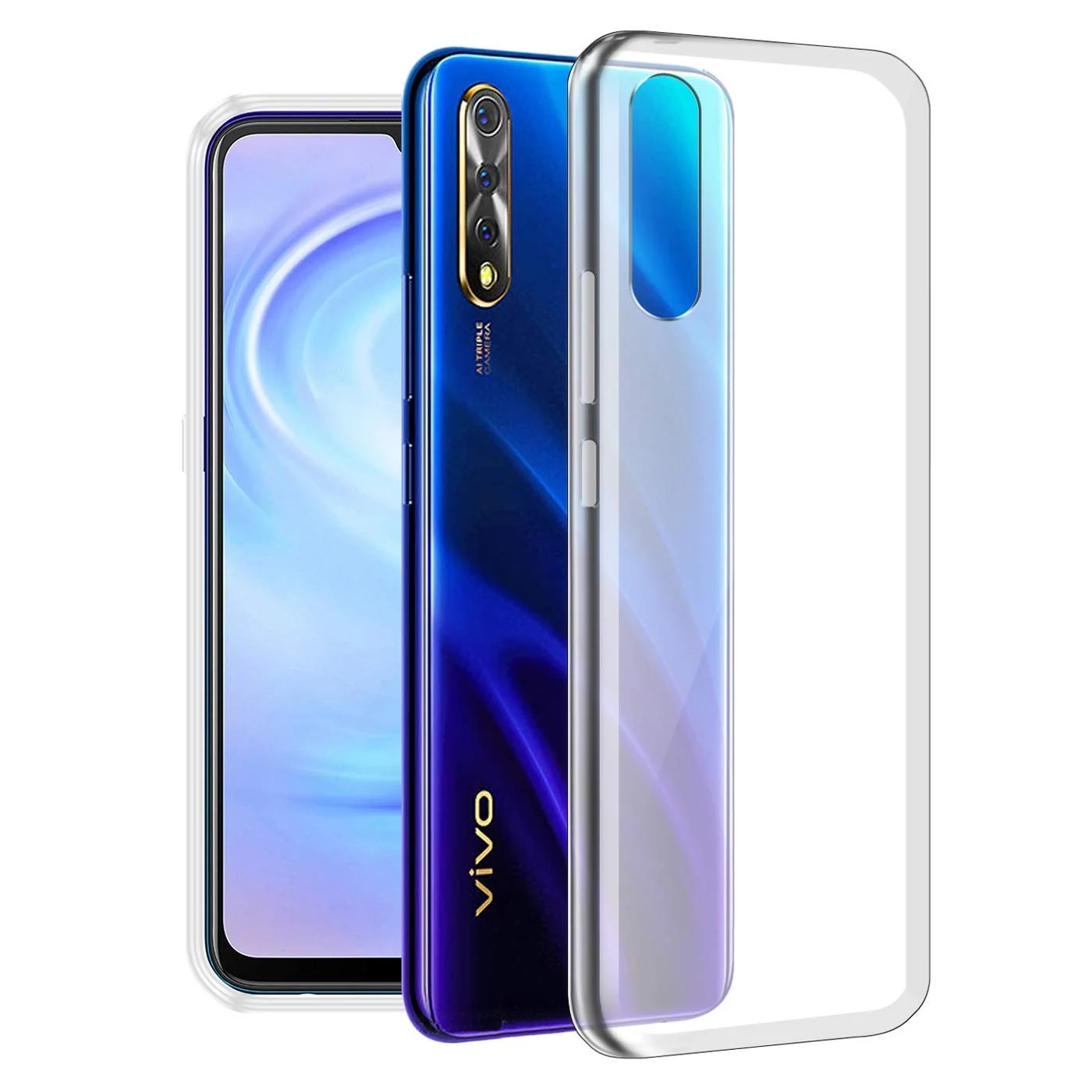 DL3 Mobilak Case Compatible with vivo S1 / iQOO Neo/vivo Y7S Case Crystal Soft TPU Gel Case Flexible Silicone Anti-Scratch Camera Protection TPU Cover - Clear