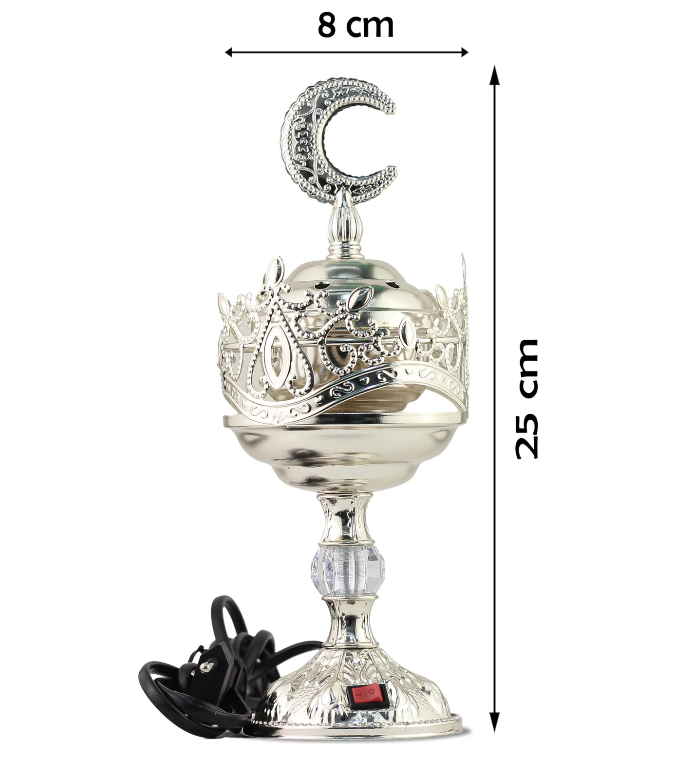 Mobigon Arabian Electric Incense Burners metal Vintage Arabic Burner, Middle Eastern Incense Holder- Electric Incense Burner Bakhoor Suitable For Arabian Oud, Home, Hotel Decor - style 6