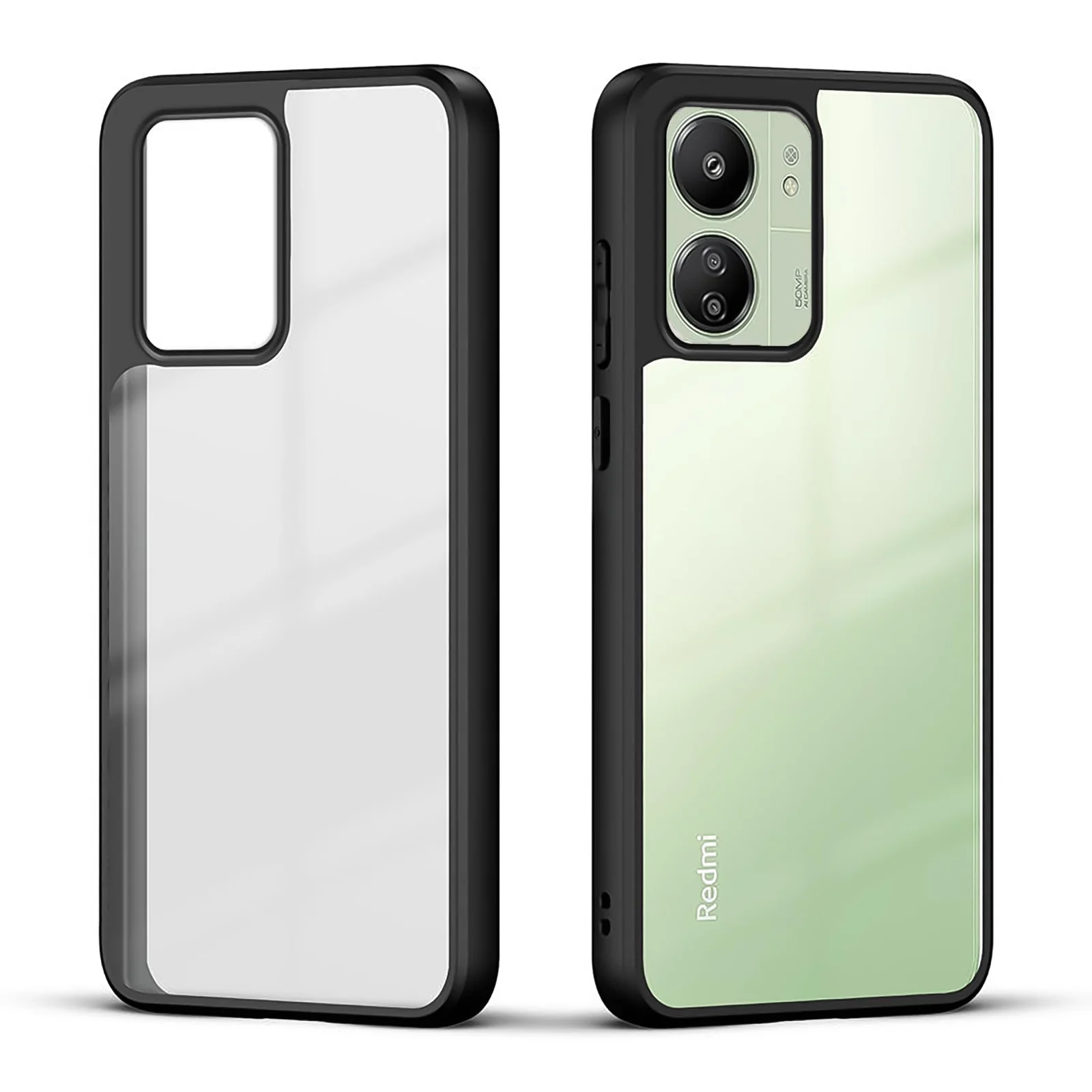 DL3 Mobilak Clear Protective Case for Xiaomi Redmi 13C 4G / Xiaomi Poco C65 - Black