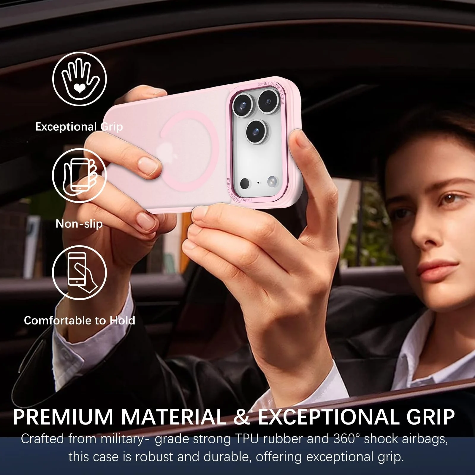 DL3 MOBILAK Protective Phone Case for Apple iPhone 18 Pro and 17 Pro - Pink