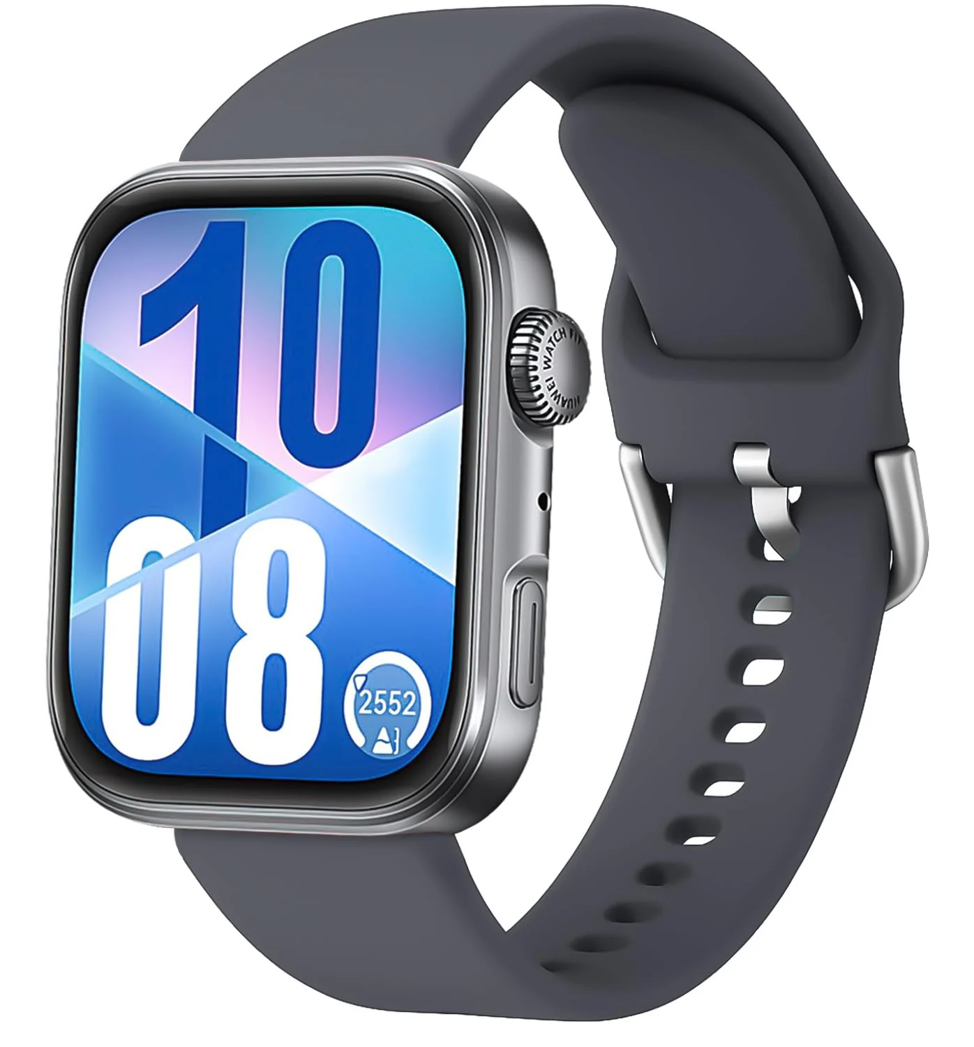 DL3 Mobilak Silicone Bracelet for Huawei Watch Fit 3/Watch Fit 4 Pro/Fit 4 Strap, Soft Silicone Sport Replacement Strap for Women/Men, Adjustable Waterproof Sports Band - Space Gray