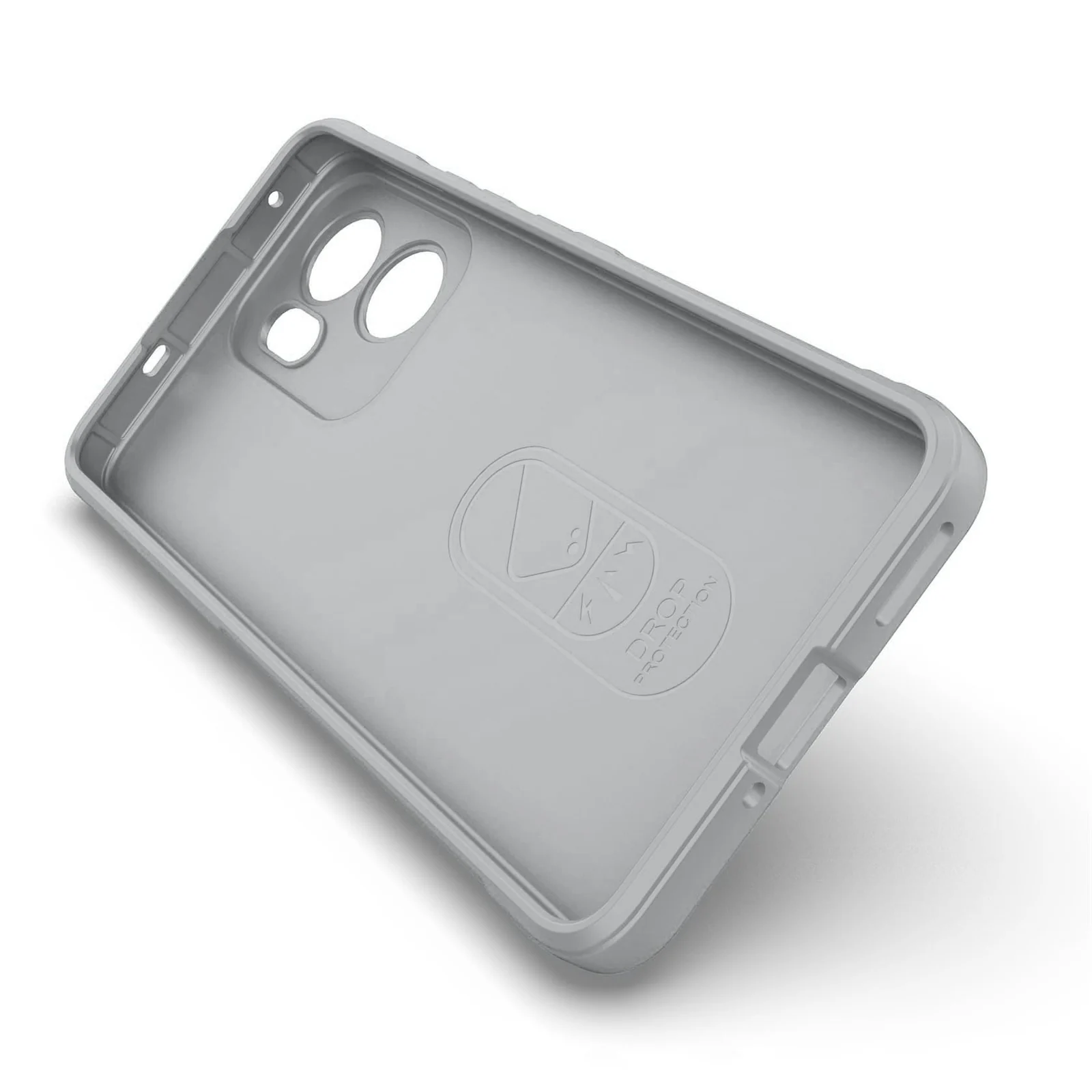DL3 Mobilak Flexible Silicone and TPU Protective Case with Camera Protection for OPPO Reno 13F - Gray