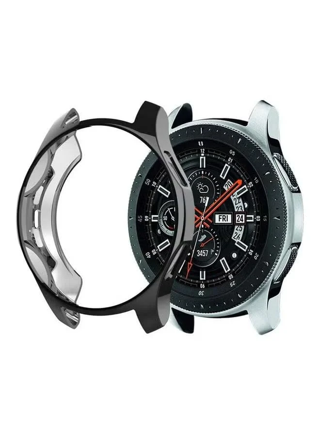 DL3 Mobilak Case Compatible with samsung galaxy 46mm Gear S3 Case All-Around Screen Protector Watch Soft TPU Shockproof Cover Slim Guard Thin Bumper Shell Protector - Black