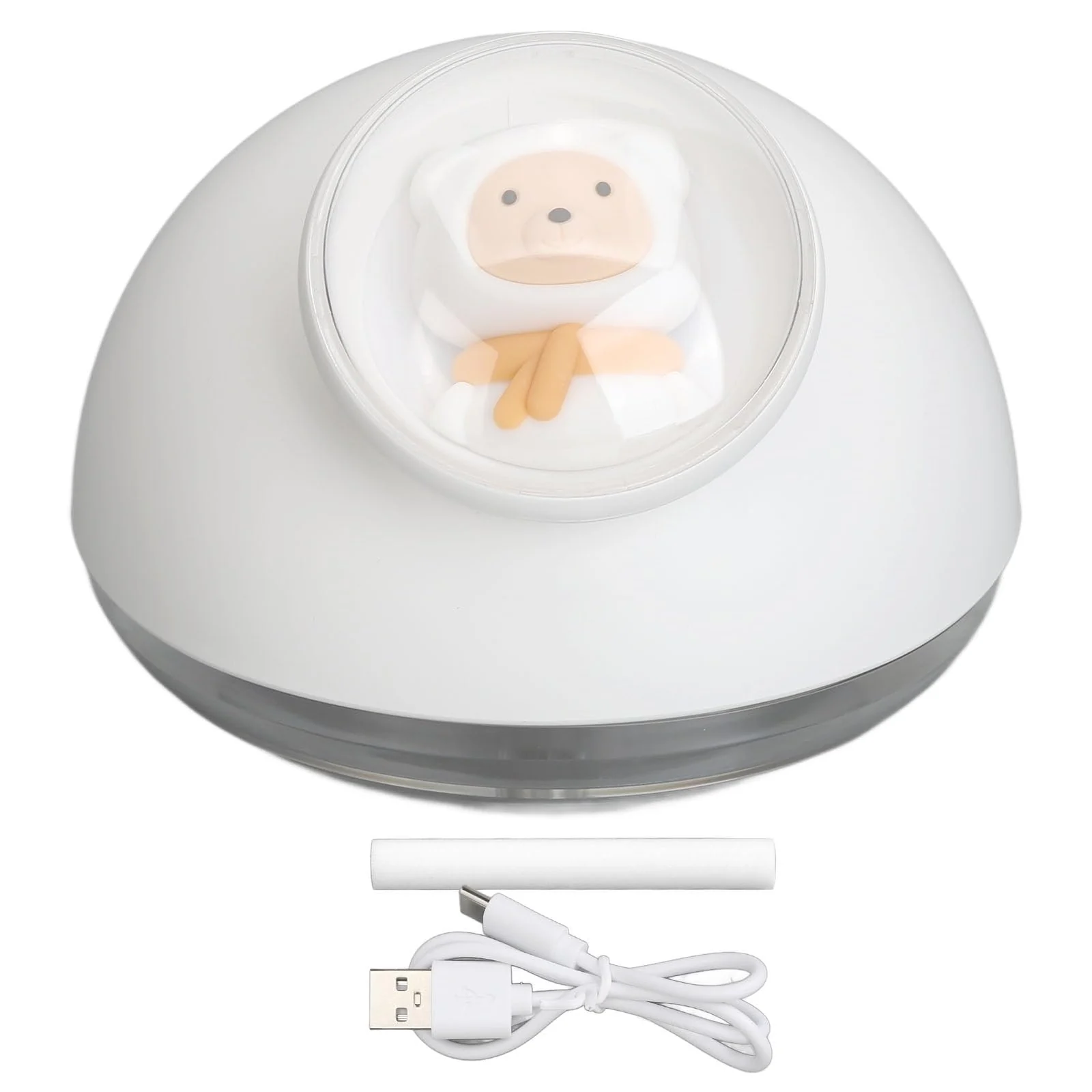 Mobigon Wood Cool Mist Ultrasonic Humidifier for Room Moisture, Aroma Diffuser for Home, 160ml Essential Oil Diffuser with 7 Colorful Night Light, Auto Shut-Off, Home, Office, car - White