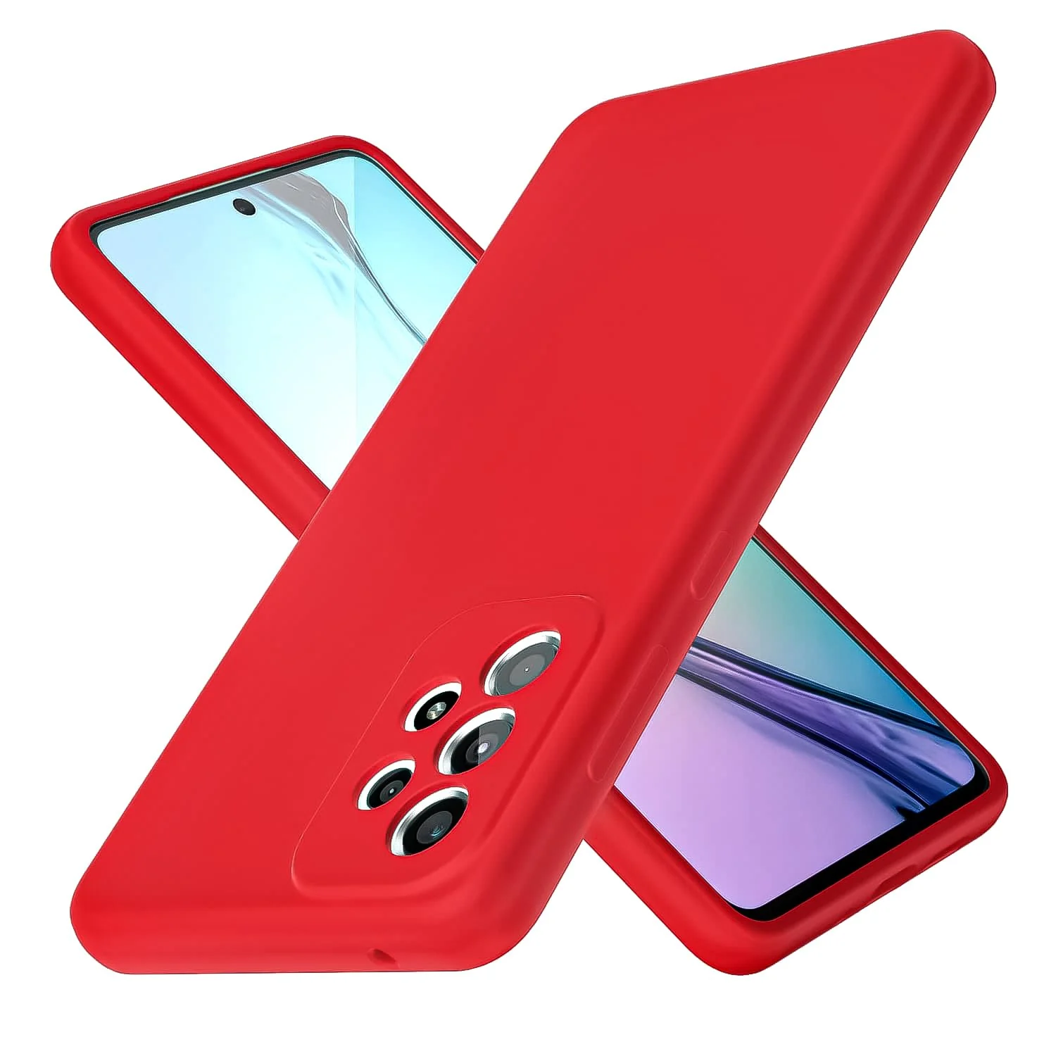 Dl3 Mobilak Samsung Galaxy A33 5G Case,Soft Flexible Silicone Gel Rubber Bumper Cover,Slim Fit Full Body Shockproof Protective Phone Case (Red)