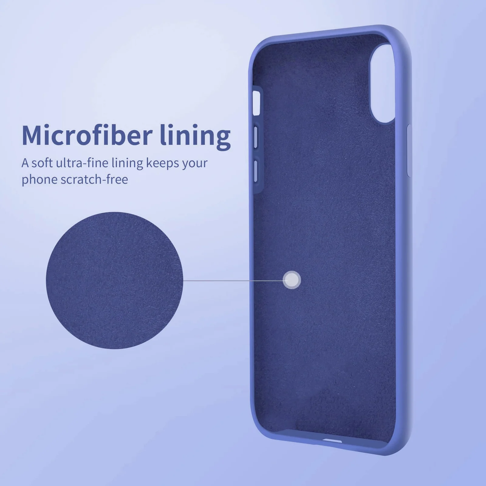 DL3 Mobilak Compatible with iPhone XS Max Case, Liquid Silicone Case, Full Body Protective Cover, Shockproof, Slim Phone Case, Anti-Scratch Soft Microfiber Lining - Light Blue 2