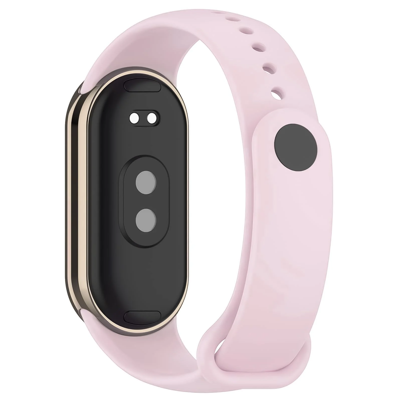DL3 Mobilak Band Compatible with Xiaomi Mi Band 10/9/8 Replacement Strap, Silicone Skin-Friendly Wrist Strap Adjustable Sports Wristbands for Women Men Xiaomi Smart Band 8/9/10 - Light Pink