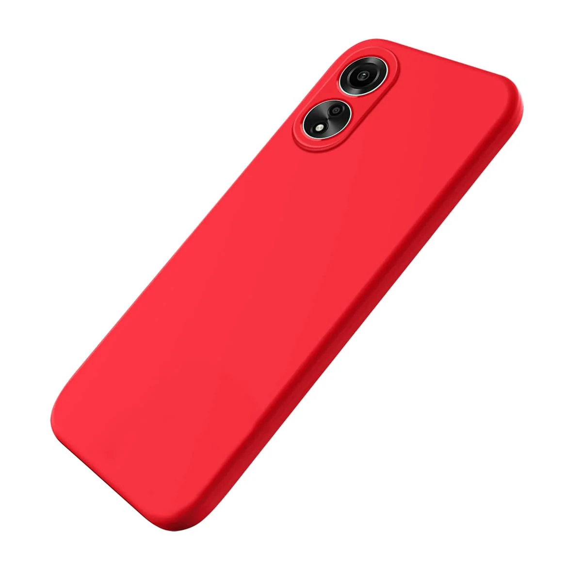 DL3 Mobilak OPPO A78 Case, Soft Flexible Silicone Gel Rubber Bumper Cover, Full Body Shockproof Protective Phone Case - Red