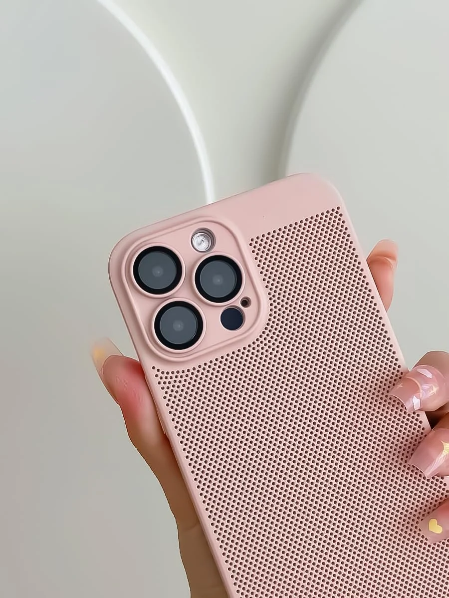 DL3 Mobilak Heat-Dissipation Hard PC Case with Built-In Camera Lens Protector for iPhone 16 Pro Max 6.9-Inch - Pink
