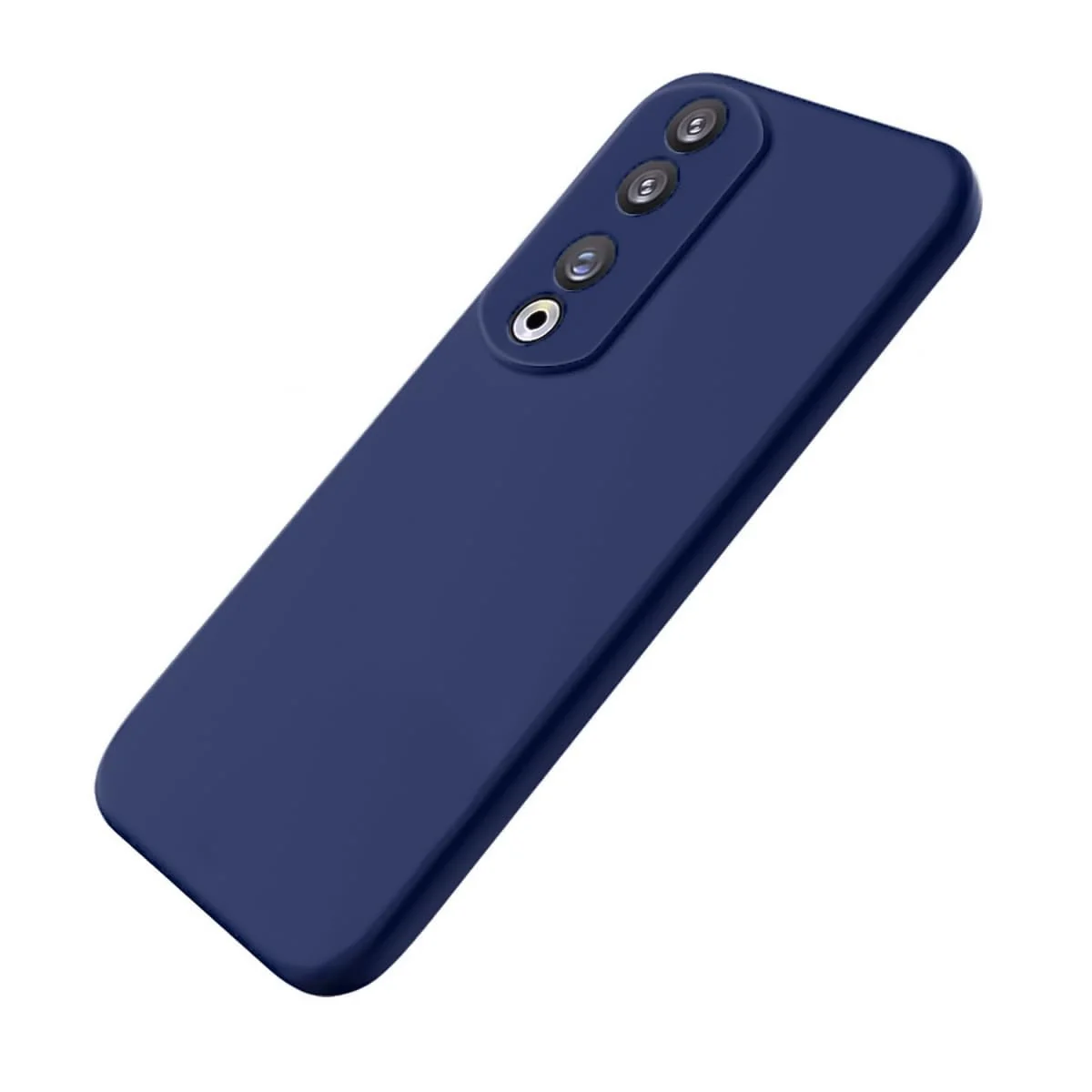 DL3 Mobilak Soft Silicone Protective Case for Honor 90 with Microfiber Lining and Shockproof Design - Blue 1