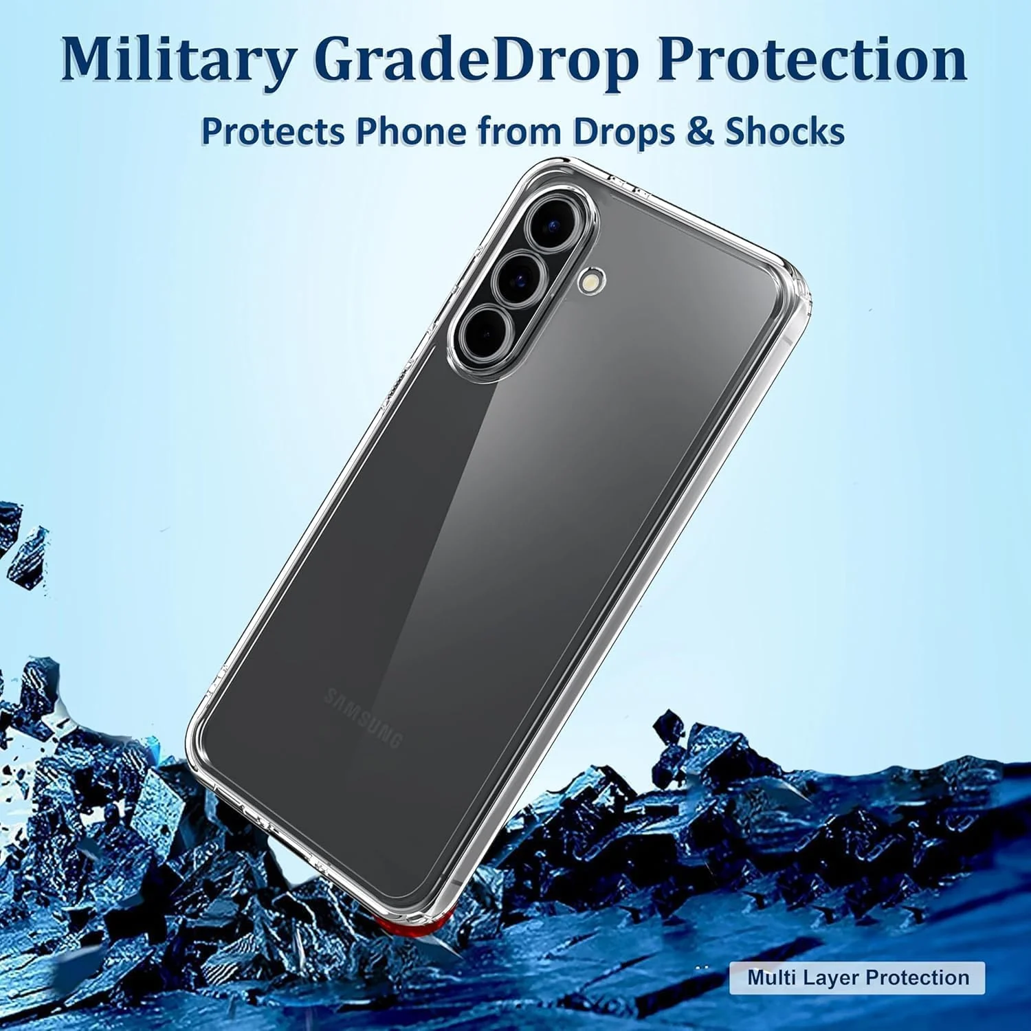 MOBIGON Crystal-Clear Soft TPU Phone Case for Samsung Galaxy A57 5G, Clear