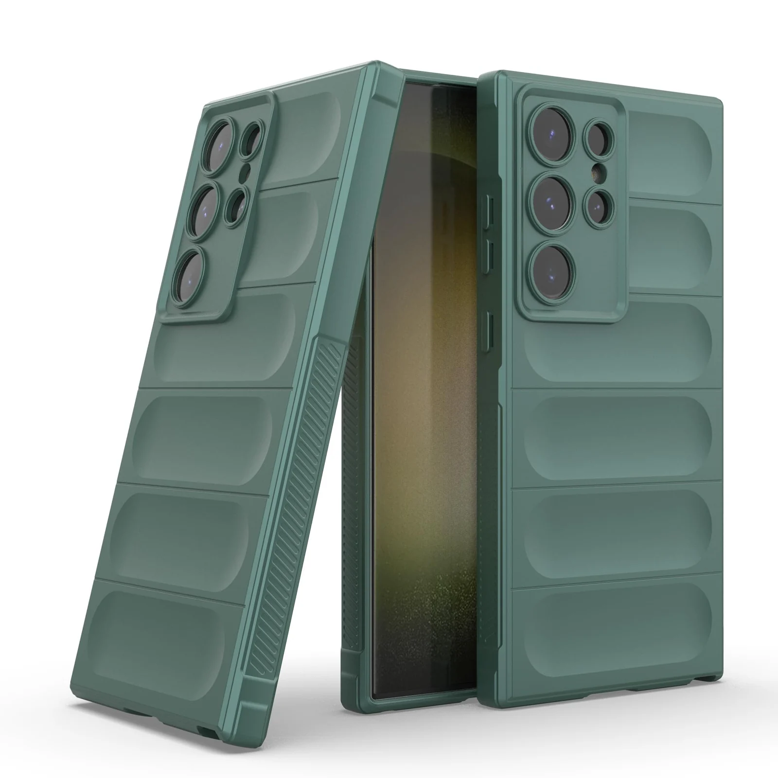 DL3 Mobilak Rugged Protective Case for Samsung Galaxy S23 Ultra, Camera protection, Shock-absorbing protection, Non-slip grip - Green